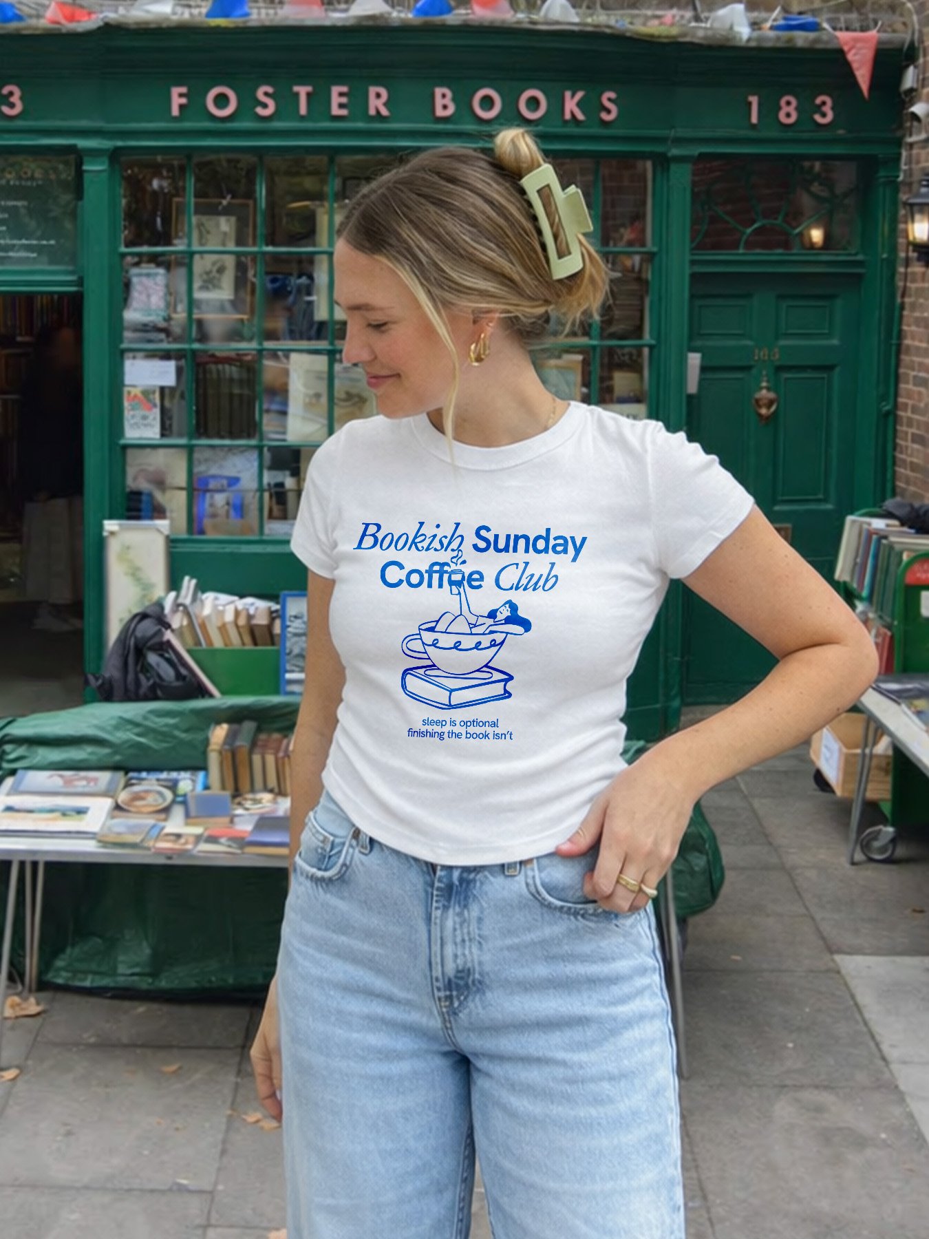 Bookish Sunday Coffee Club - Baby Tee product image (6)