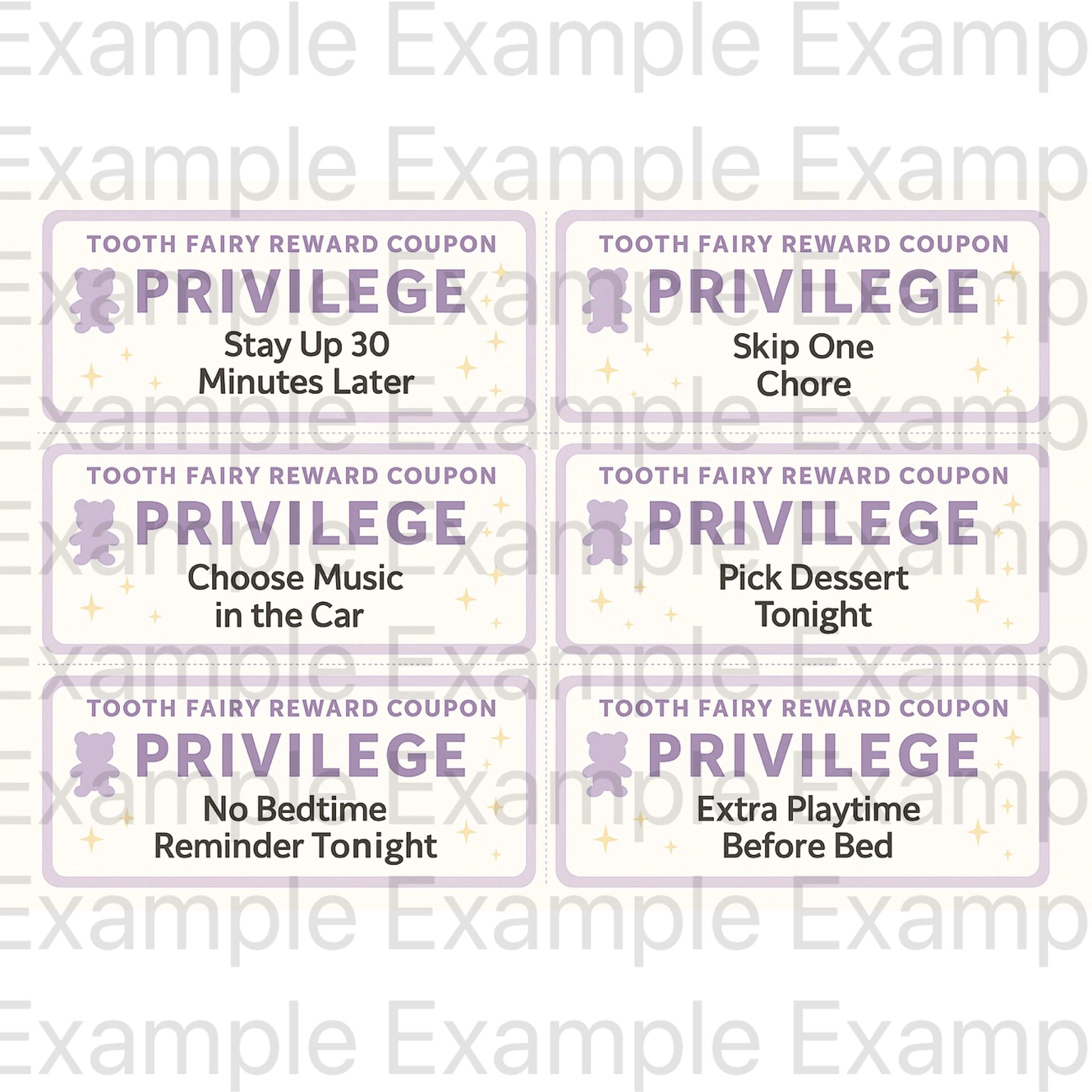Printable Tooth Reward Coupons (5 categories) product image (4)