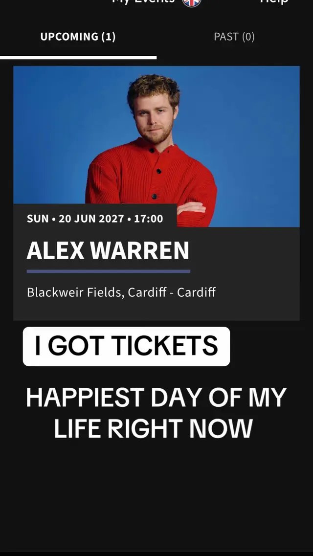 I actually didn’t think getting a ticket was going to be possible but today I got my first ever @Alex Warren concert ticket and it will be my first ever concert too!! See you all JUNE 20 🤭 who’s going this day? This turned out to be the best day of my year 😭  #findingfamilyontheroadtour #alexwarren #concert #fyp #crywolf 