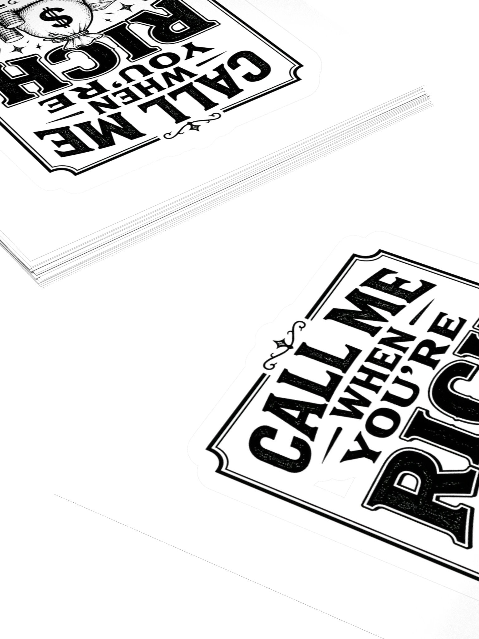 Call Me When You're Rich Sticker product image (4)