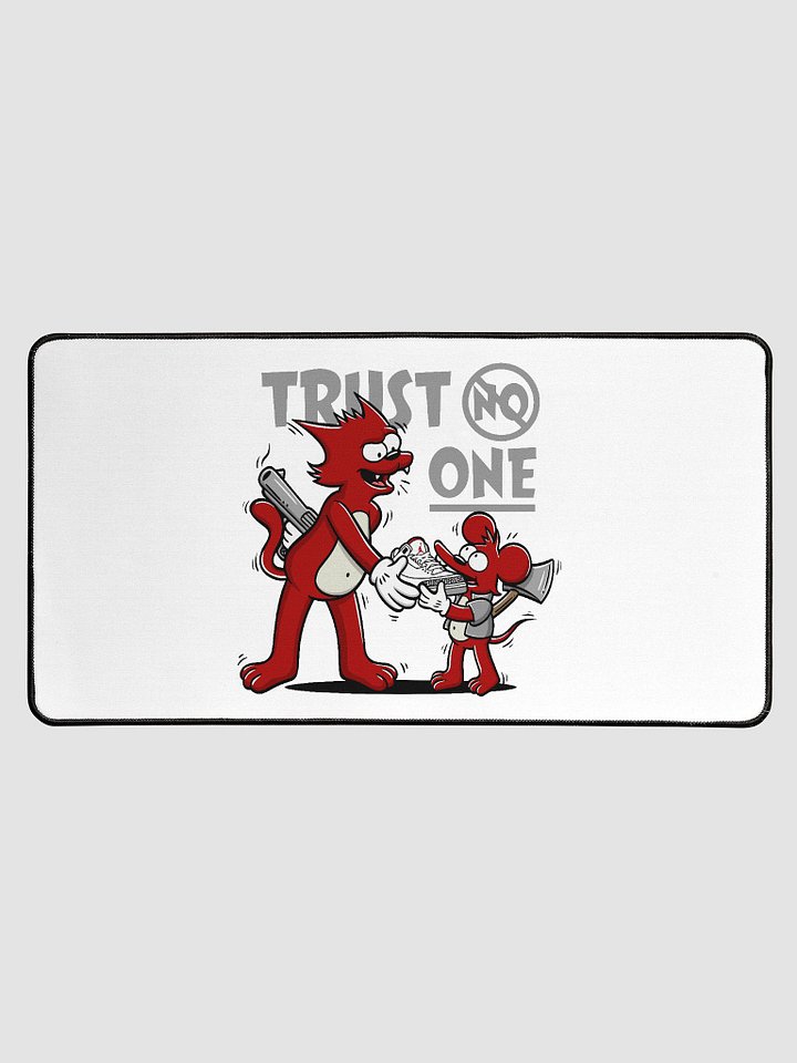 Desk Mat – Trust No One Minimalist Printed Desk Pad for Office & Home product image (1)