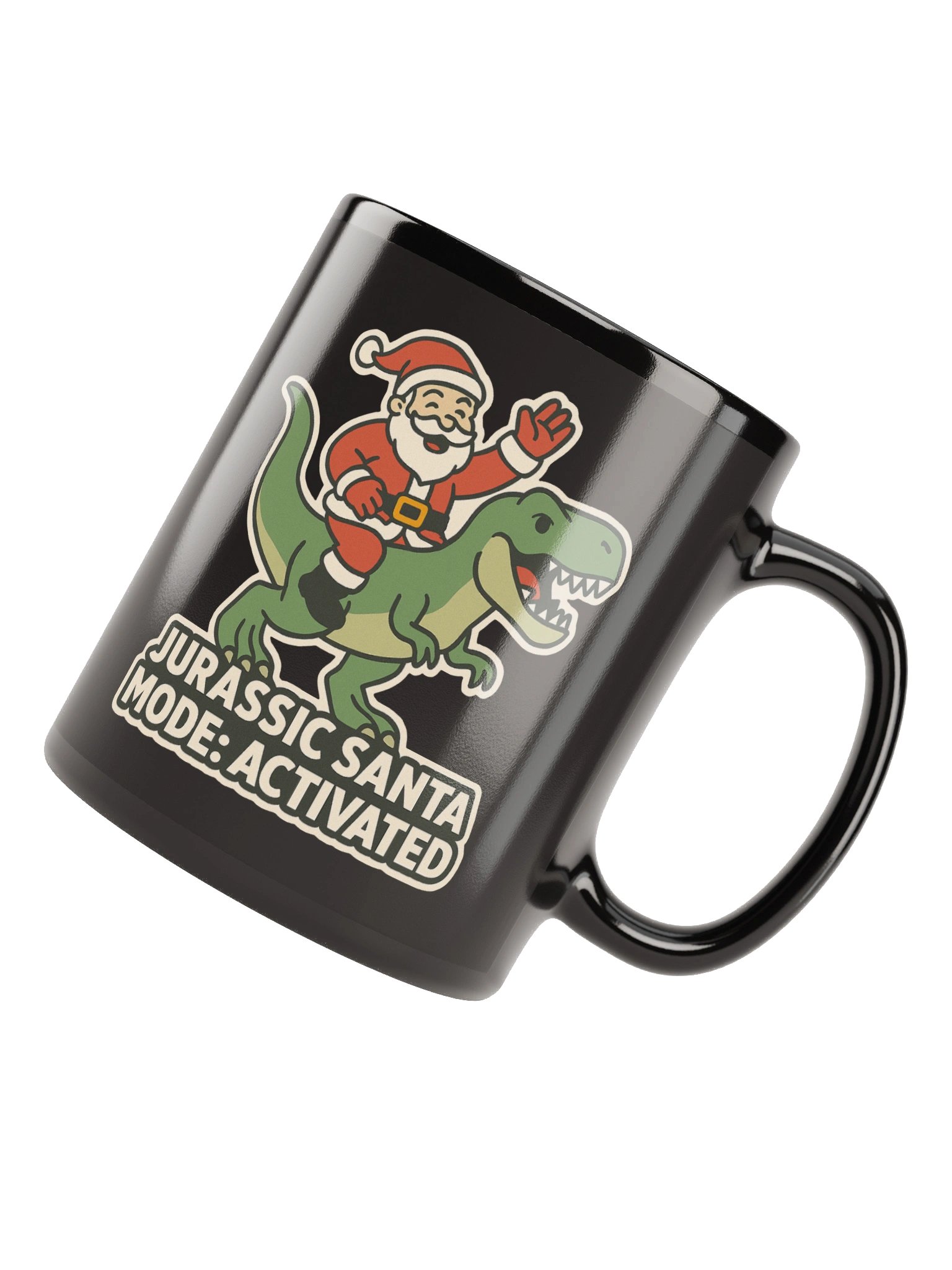 JURASSIC SANTA BLACK MUG product image (8)