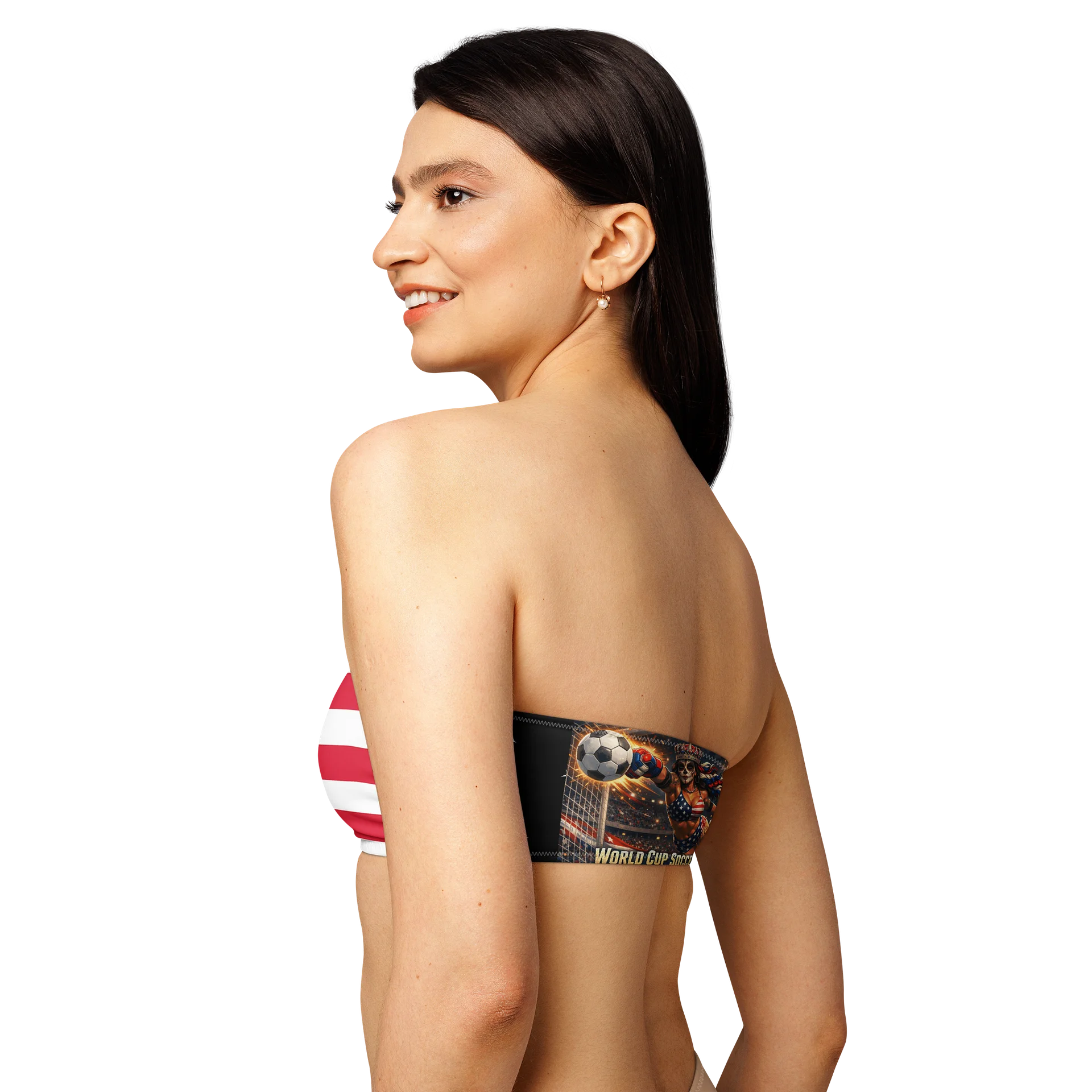 Patriotic Abstract Flag Bandeau Bikini Top product image (7)