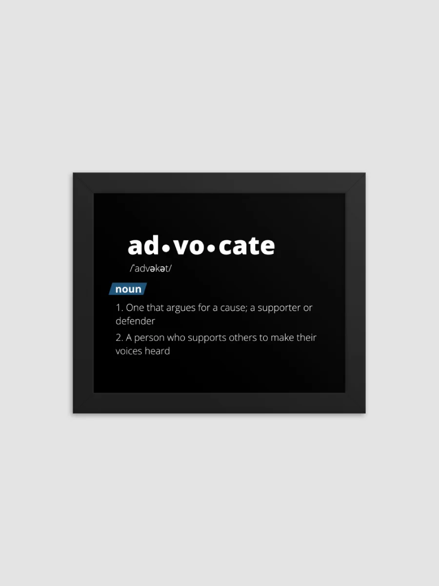 ADVO​CATE Framed High-Quality Matte Poster product image (1)