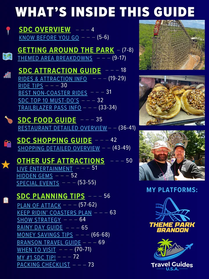 Silver Dollar City Guide 2026 | 75-Page Printable Digital PDF, Instant Download product image (2)