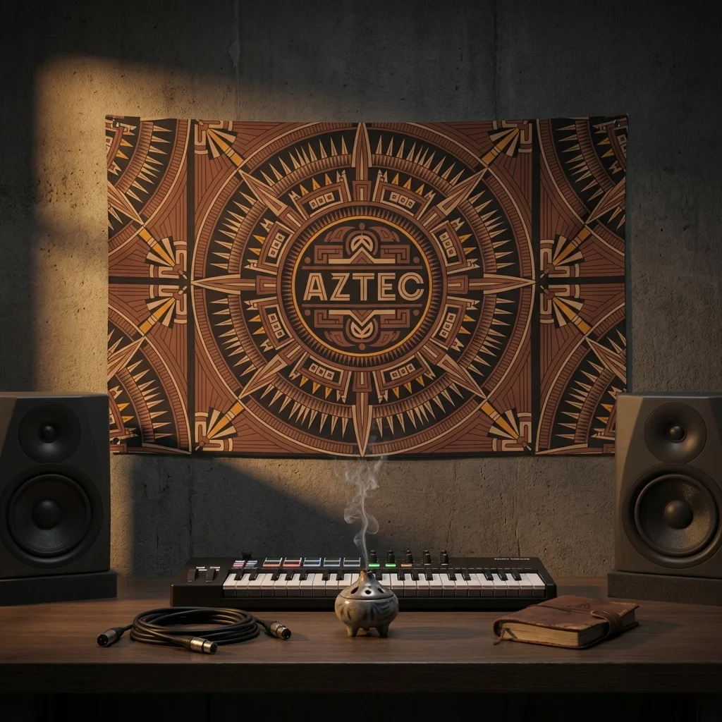 Aztec Ritual Flag — Ancient Geometry 01 product image (4)