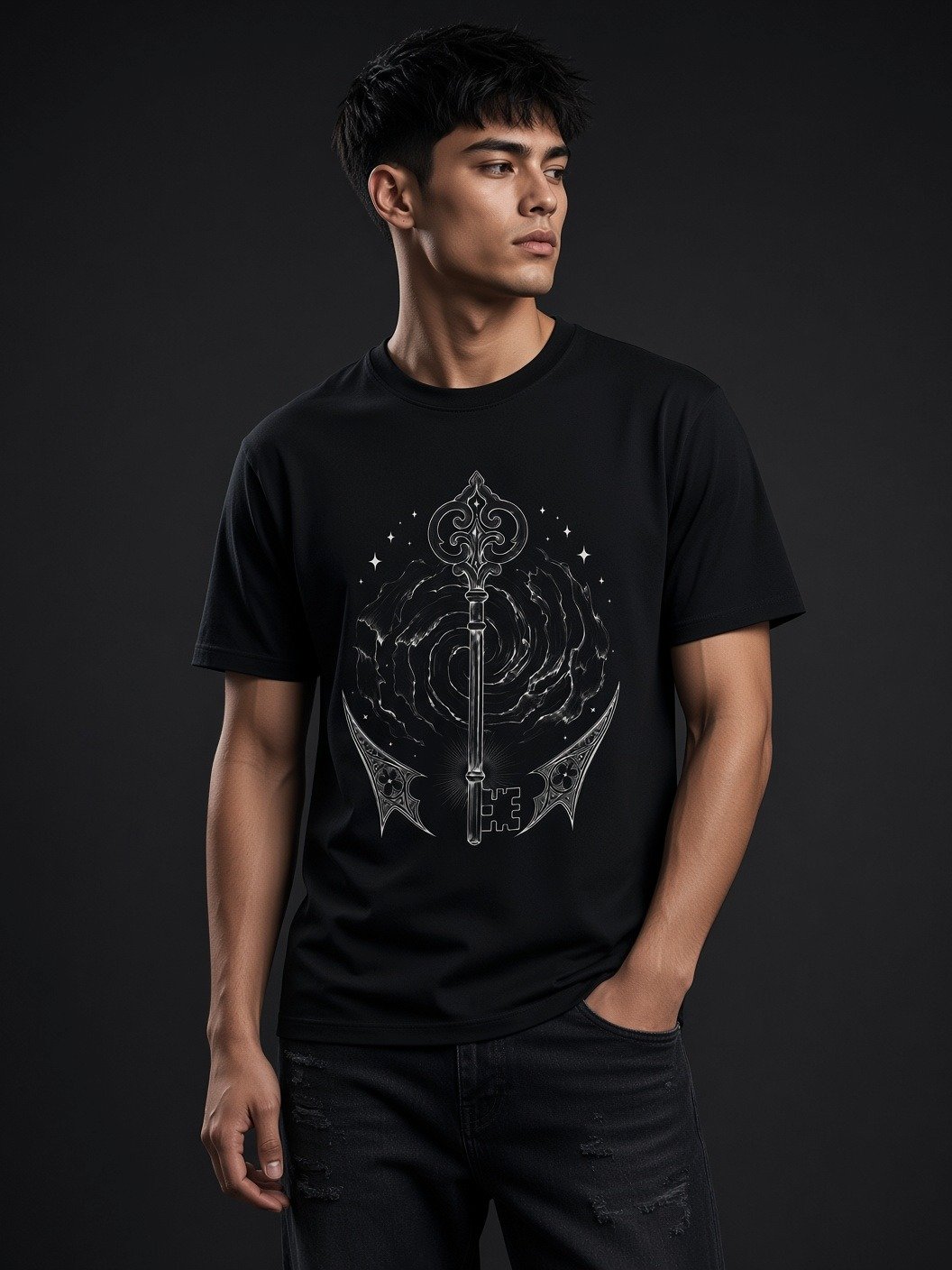 The Cosmic Gateway // Arcane Key Heavyweight Tee product image (2)