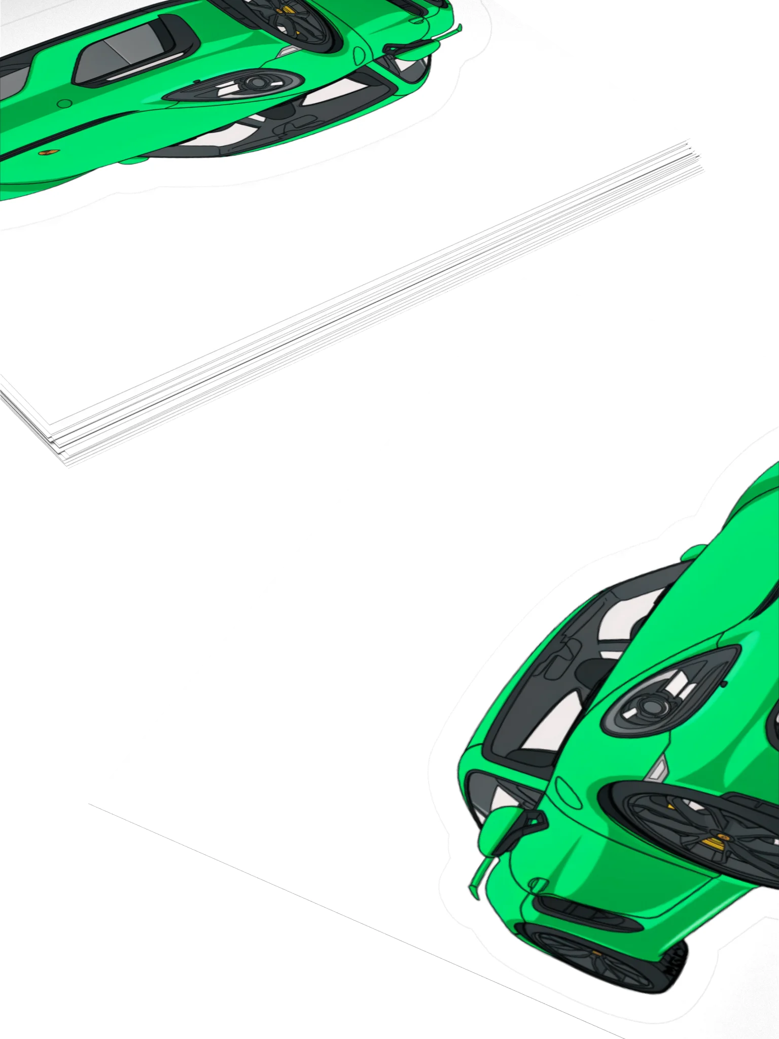 Python Green Porsche GT4 Sticker (Retro, Sketch, Silhouette) product image (12)