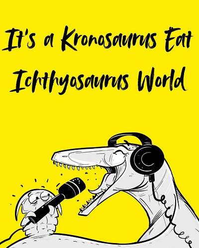 A marine reptile ate a flying reptile. Then a bigger marine reptile ate that one. Cretaceous food chain, no notes. 

Plus, ou...
