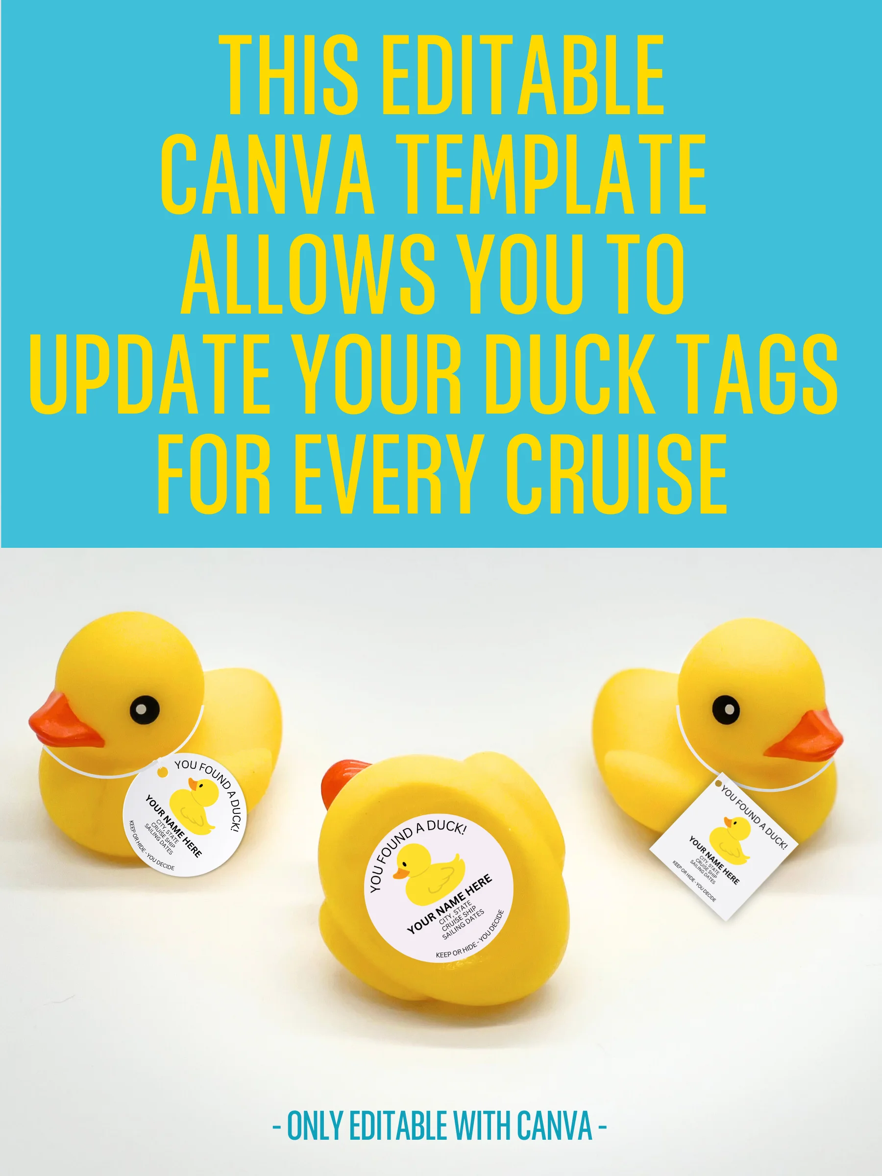 Editable Cruise Duck Tags - Circles & Squares product image (8)
