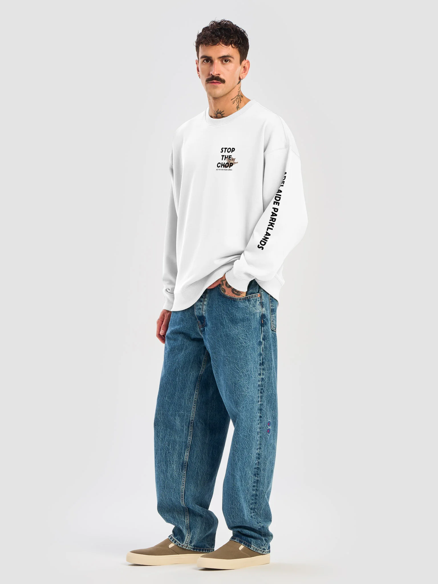 STOP THE CHOP | Sugar Glider | Unisex | Premium Organic Oversized Sweatshirt product image (8)