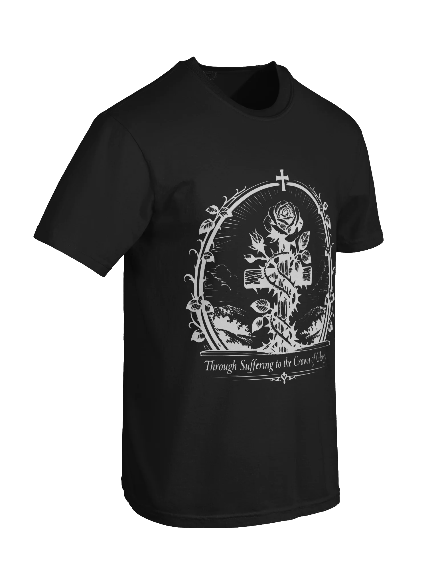 Rose and Thorns (White On Black/Color) (QR on Back) product image (8)