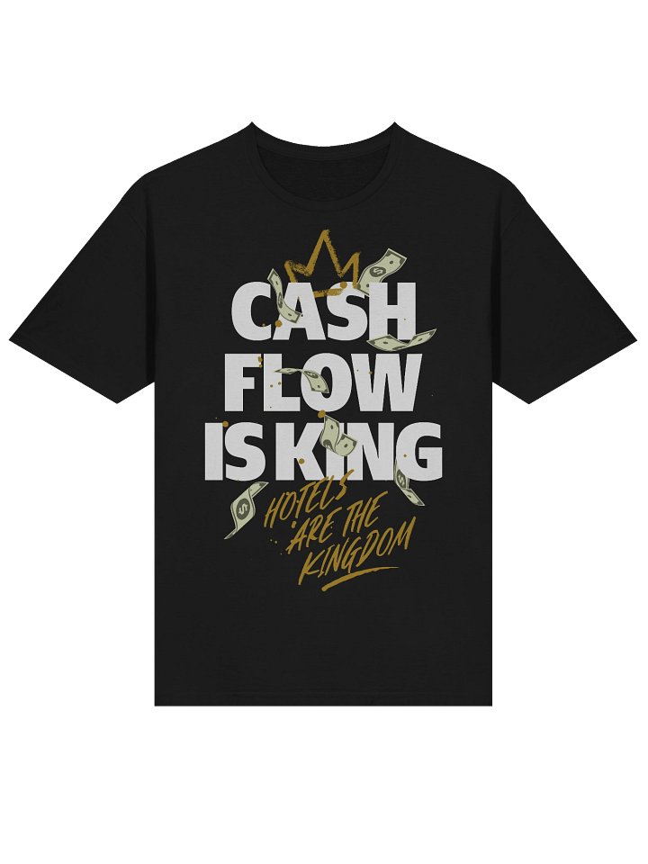 Hotel T-Shirt – Cash Flow Is King, Hotels Are The Kingdom (Black) product image (2)