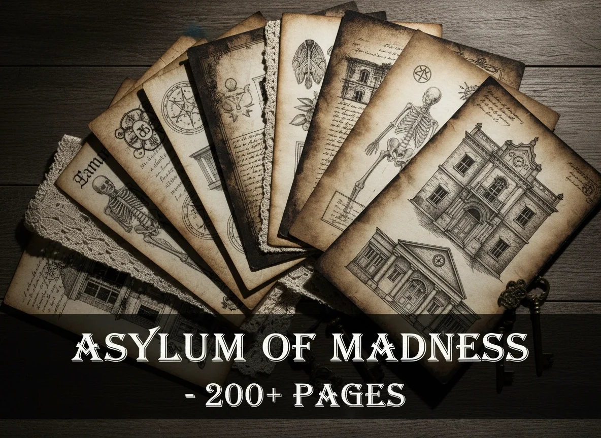 Asylum of Madness – 200+ Vintage Gothic Printables product image (4)