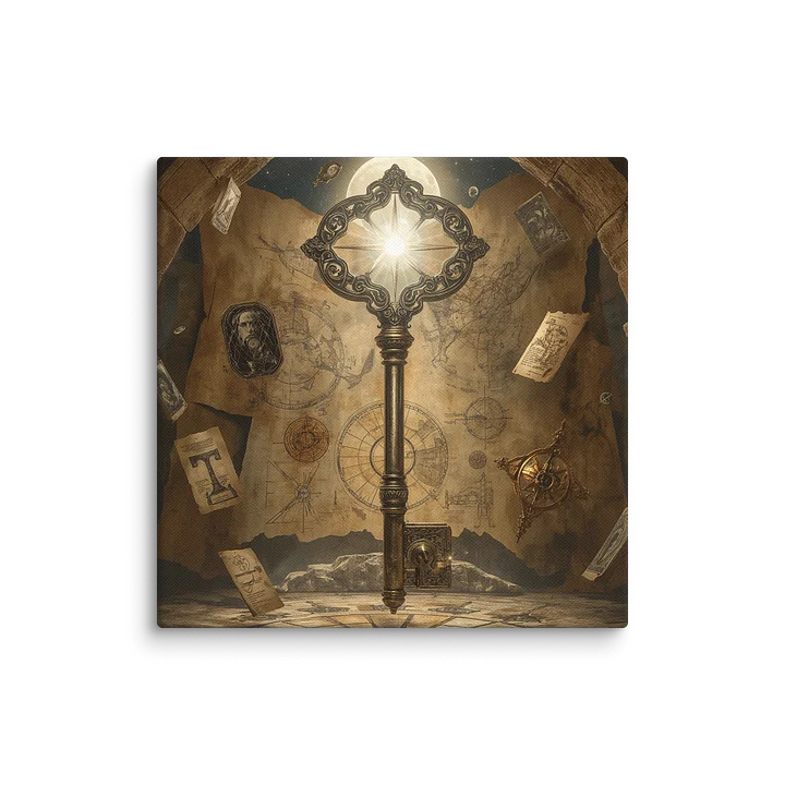 The Gatekeeper’s Key – Eternal Archive | Square Canvas product image (2)