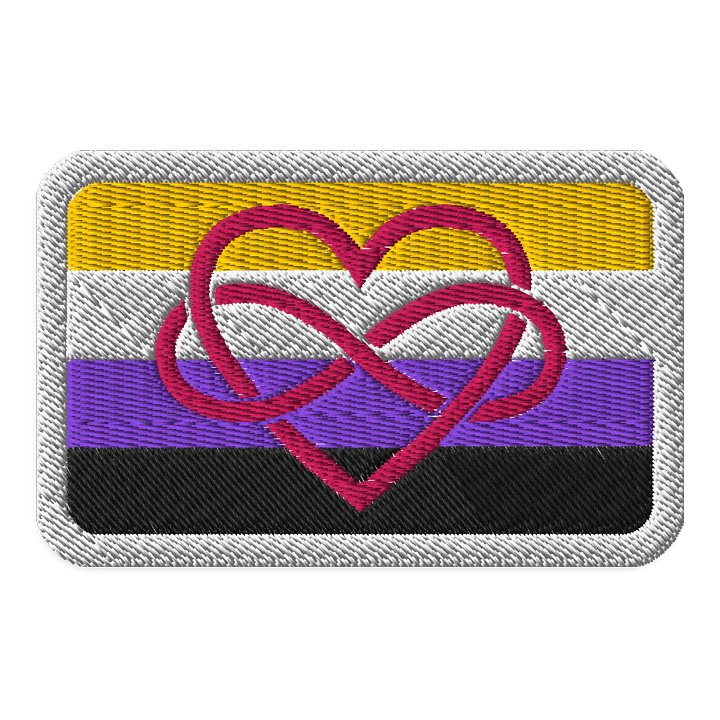 Non-binary Poly Infinity Heart Patch - Rectangle product image (1)