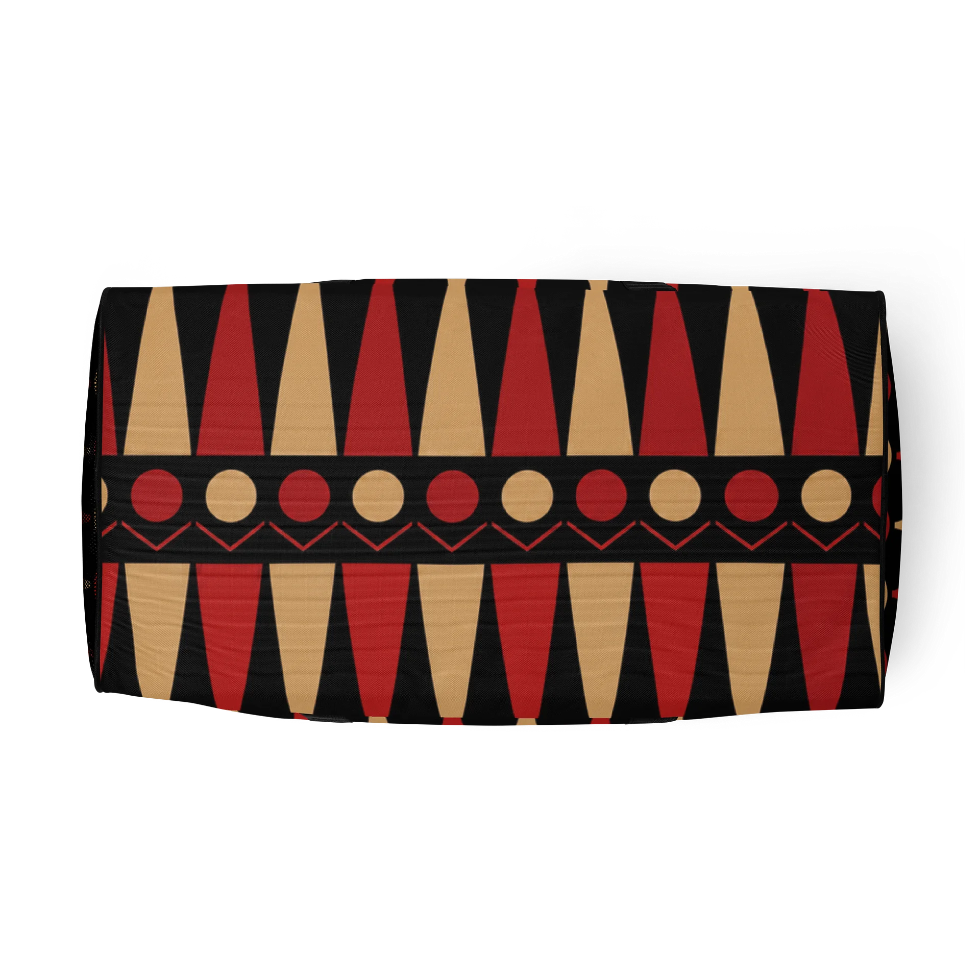 Geometric Red & Beige Pattern Duffle Bag product image (5)