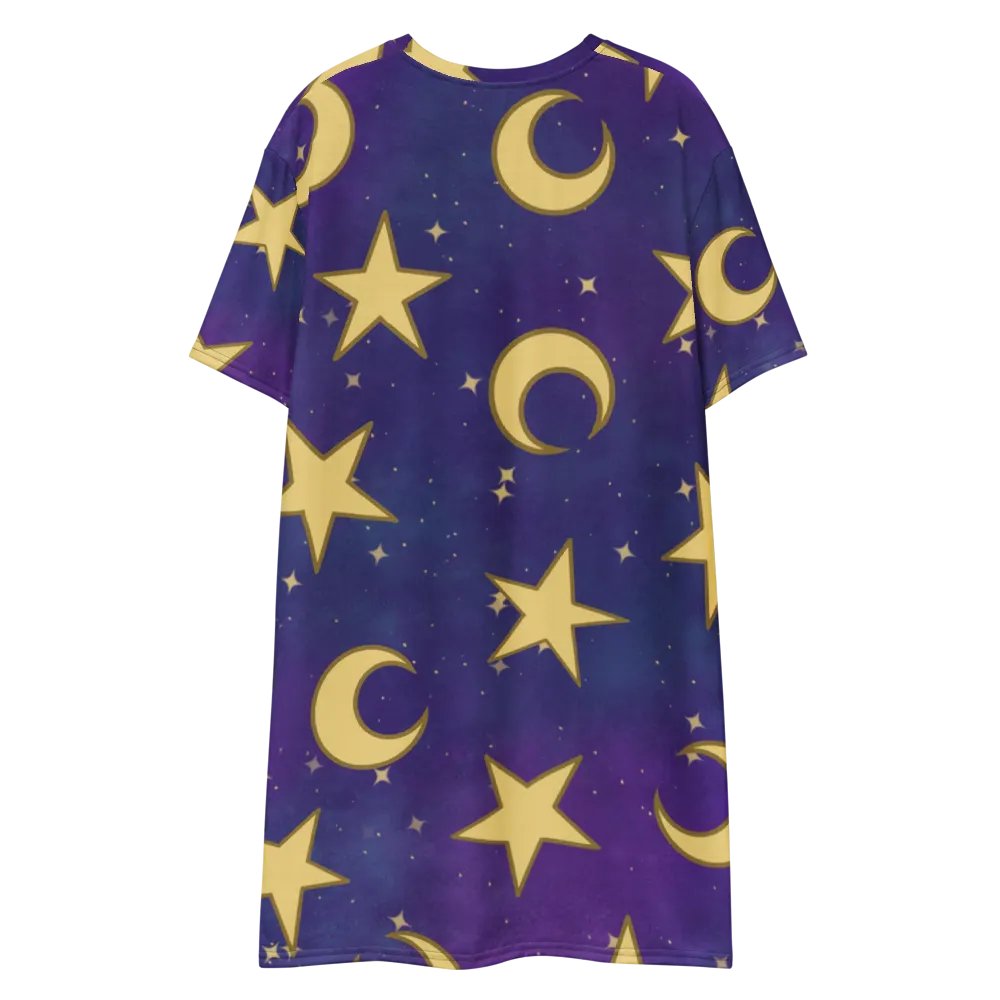 Cozy Moon and Stars Nighty Gown T-Shirt Dress product image (7)