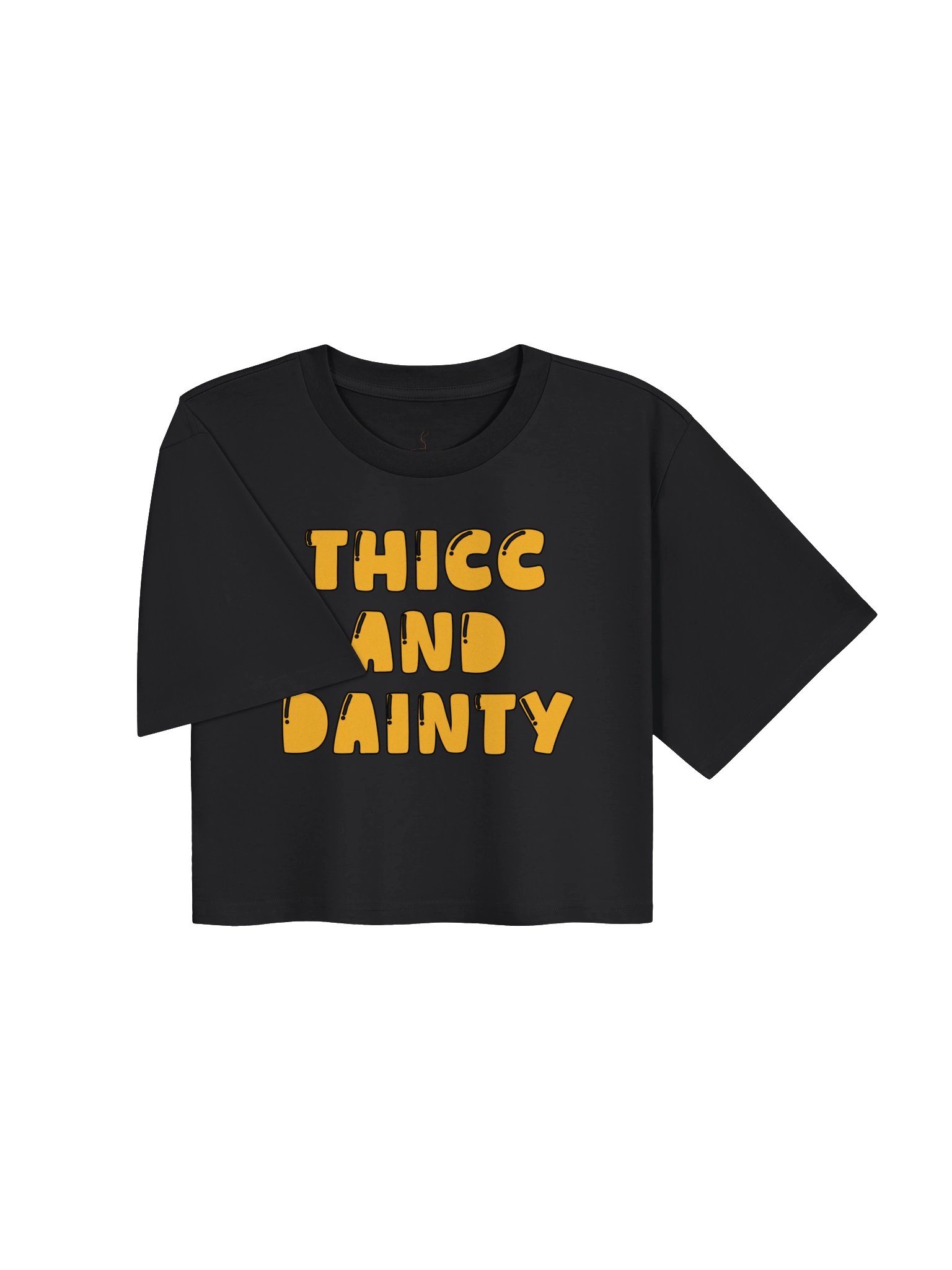 Thicc & Dainty Cropped Tee (yellow) product image (12)