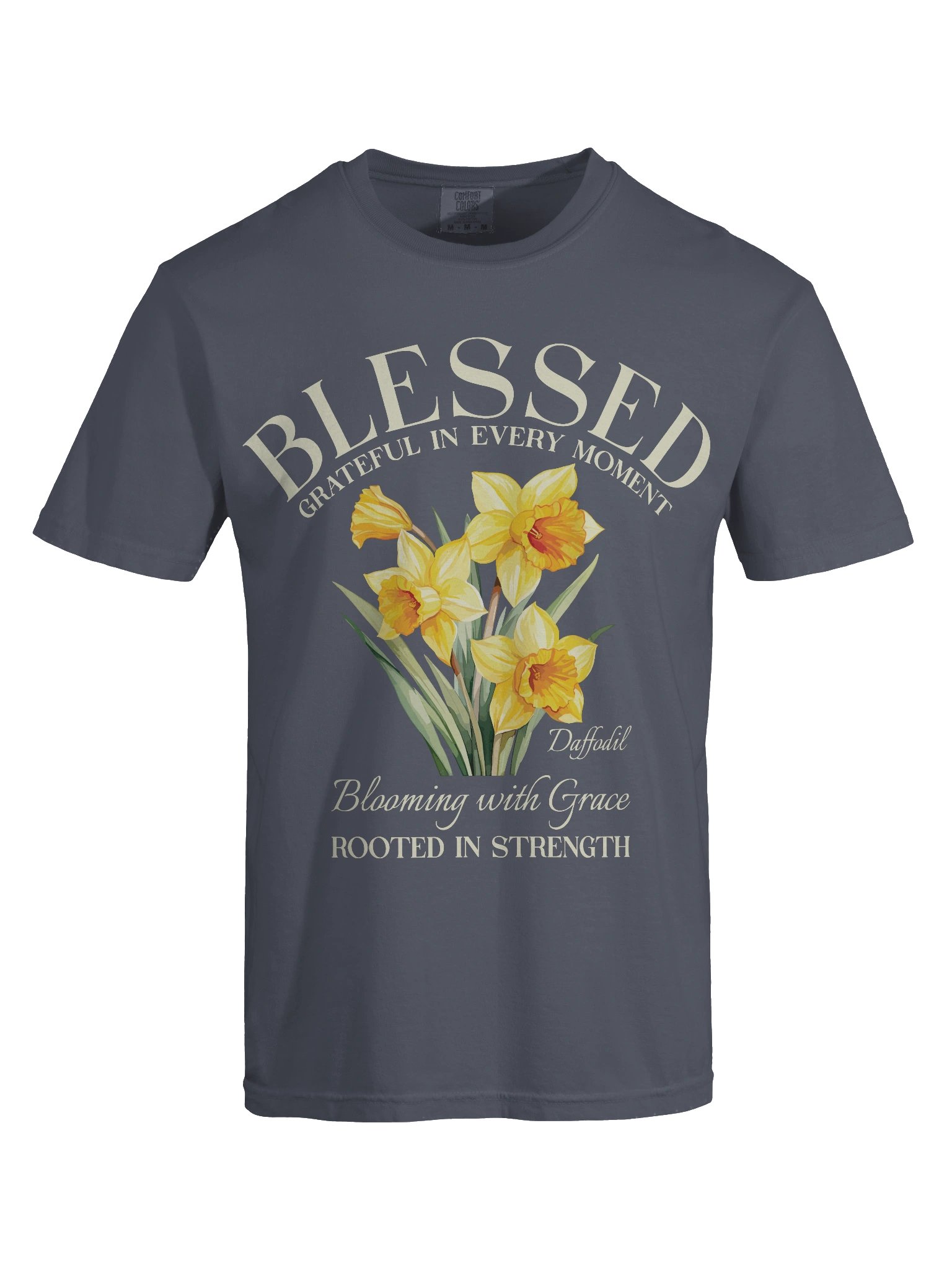 Blessed Daffodil Flower Shirt – March Birth Flower Blooming with Grace Graphic Tee product image (8)