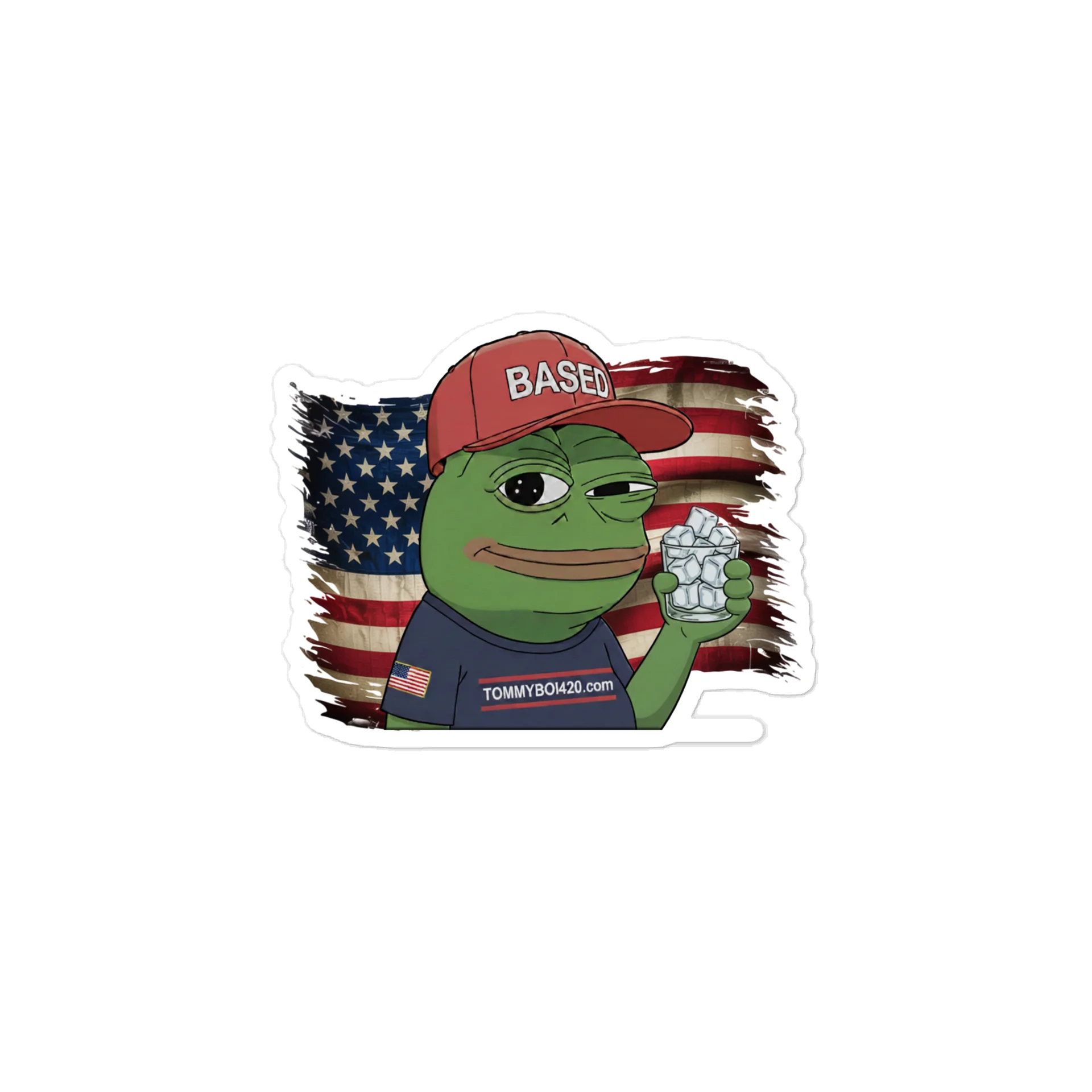 Pretty Based Frog Die-Cut Sticker product image (1)