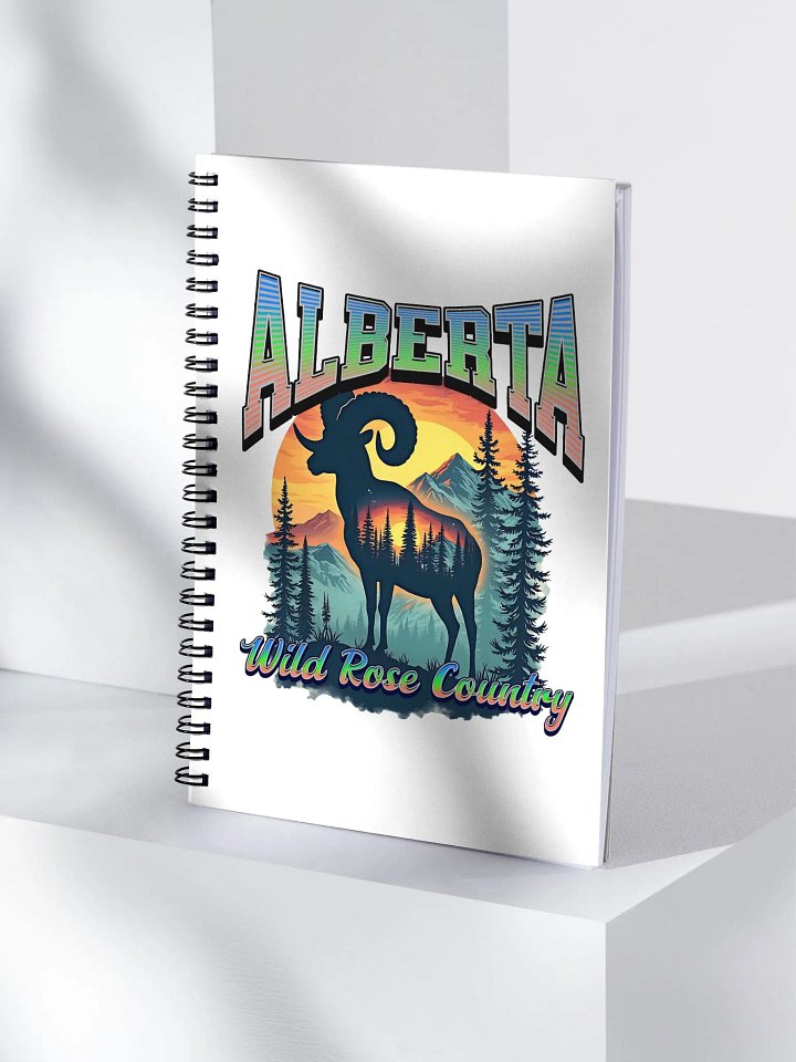 Alberta Wild Rose Country Rocky Mountain Bighorn Sheep Spiral Notebook product image (1)