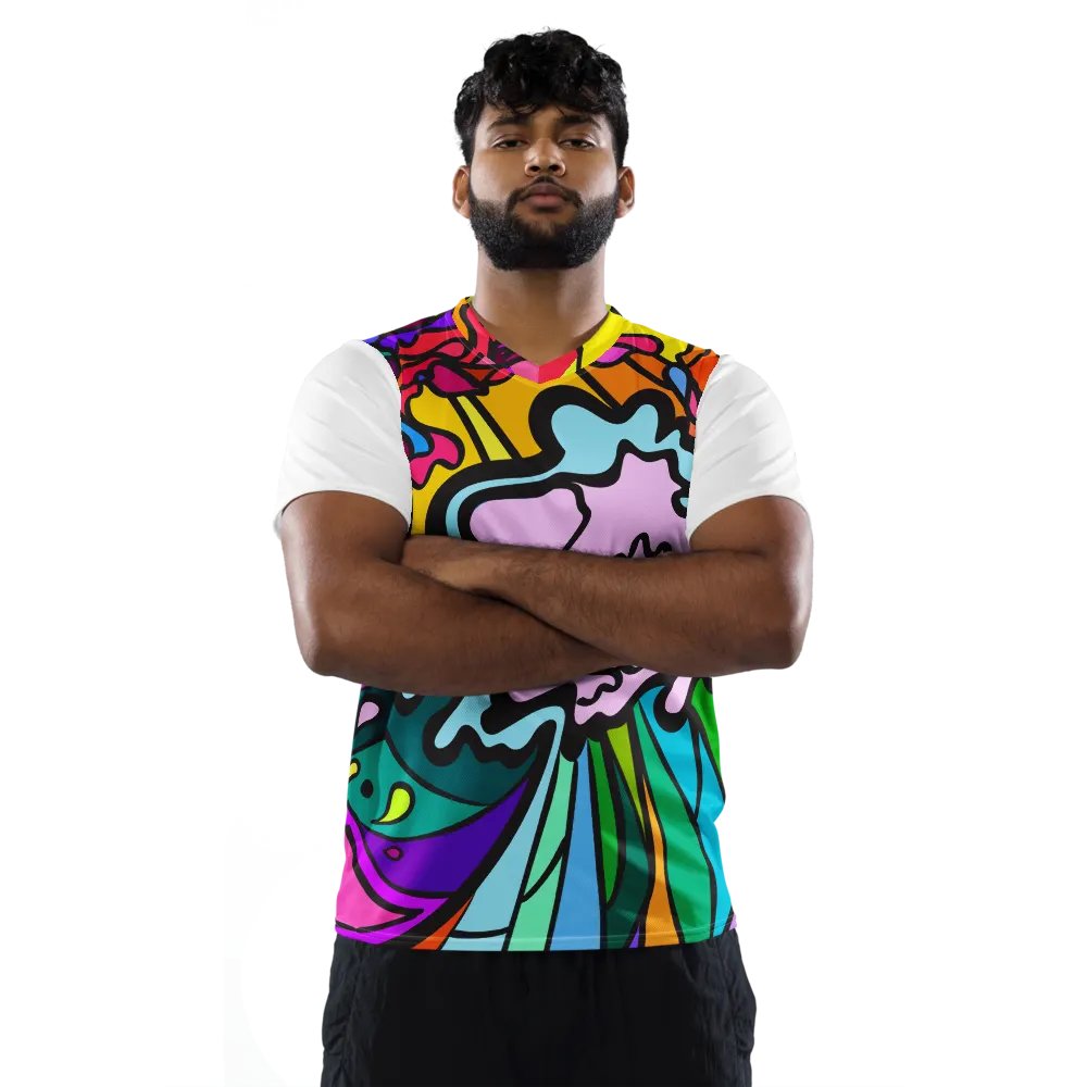 Vibrant Swirls Unisex Sports Jersey - Wave at Sunset product image (3)