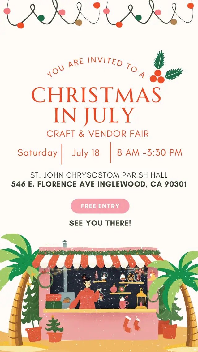 I'll be attending the Christmas In July Fair as a vendor for my shop! You can find me with new stickers, buttons, and prints! Come say hi!  #ChristmasInJuly #VendorEvent #LocalVendor #Inglewood #California