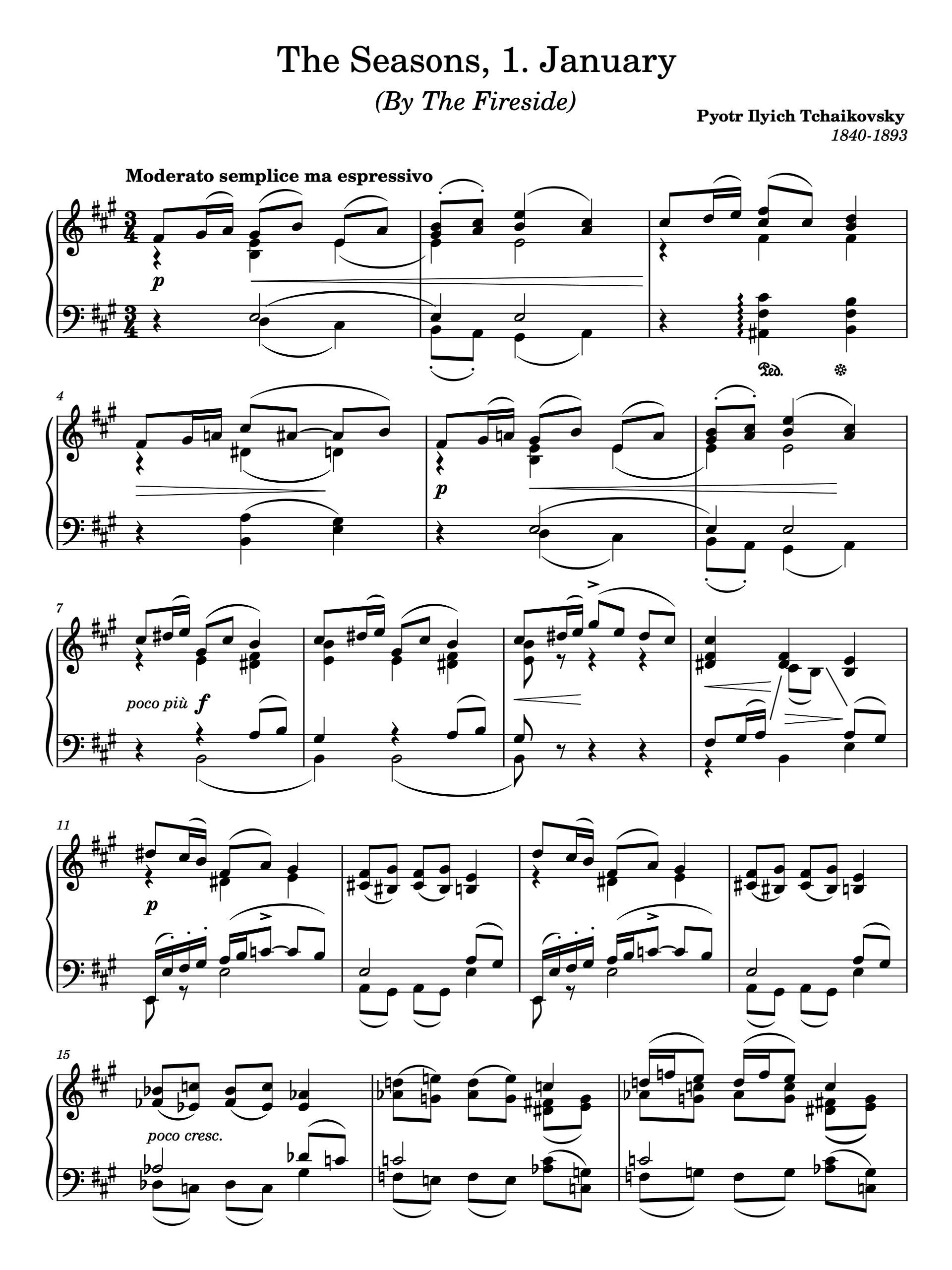 The Seasons, Op. 37a: I. January "At the Fireside" product image (1)