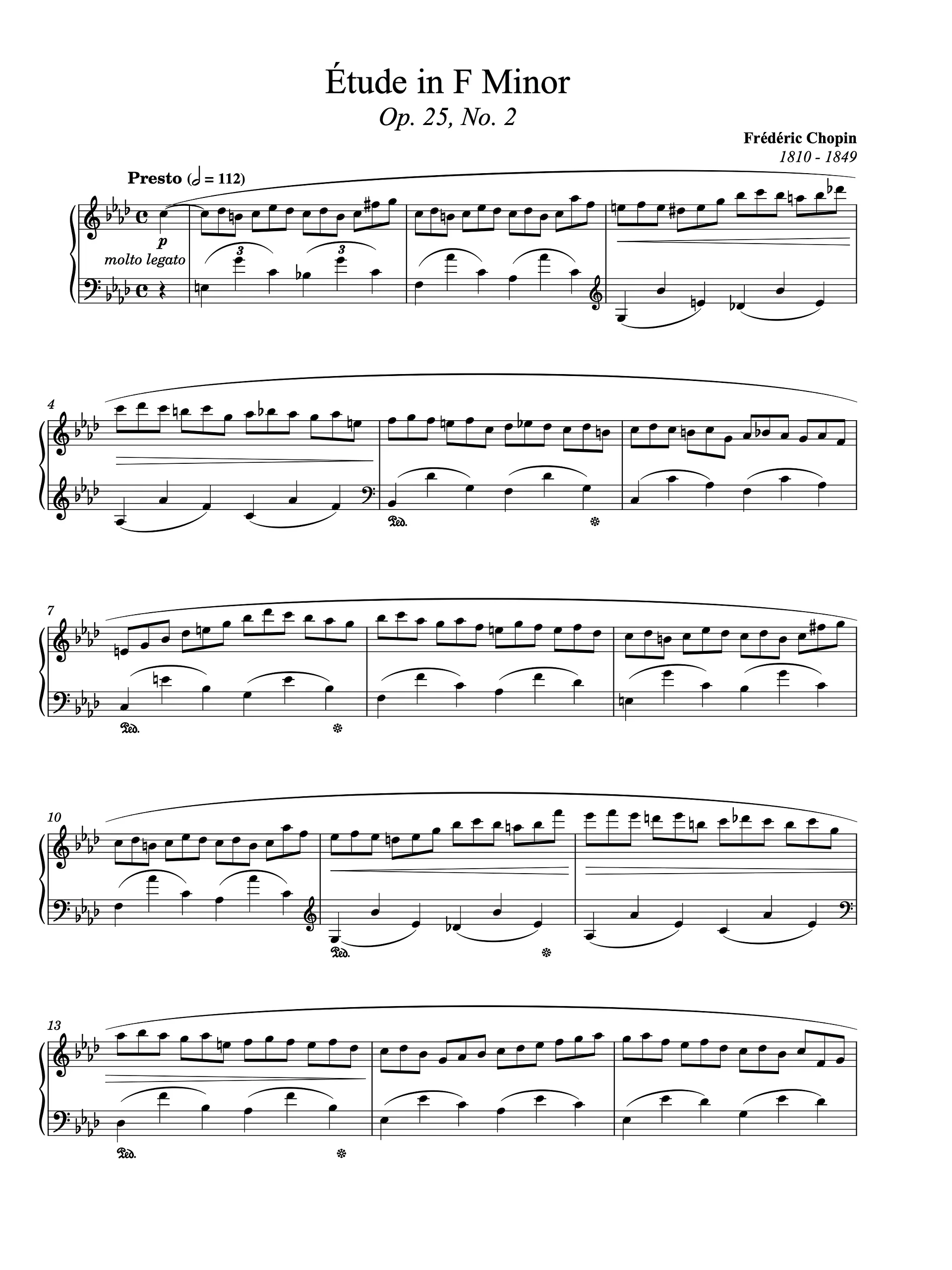 Étude in F Minor, Op. 25, No. 2 “The Bees” product image (1)