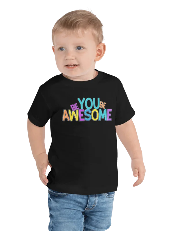 Toddler Be You Be Awesome | Black T-shirt product image (1)