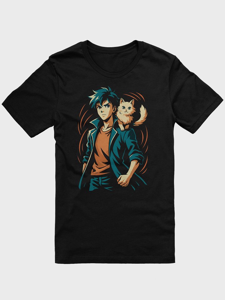 Blue-Haired Anime Cat Lover T-Shirt product image (1)