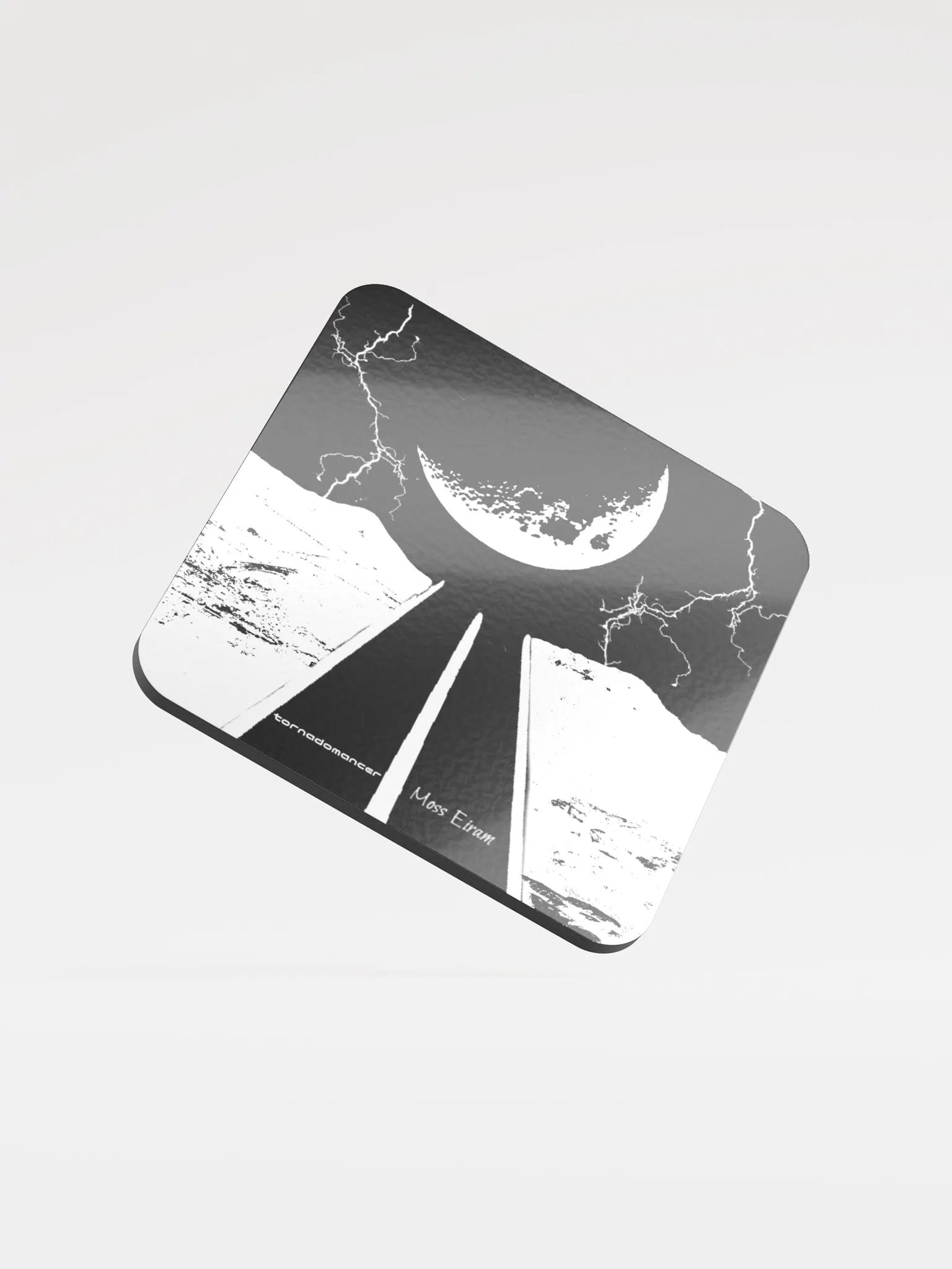 Tornadomancer Cork Coaster (Black & White) product image (2)