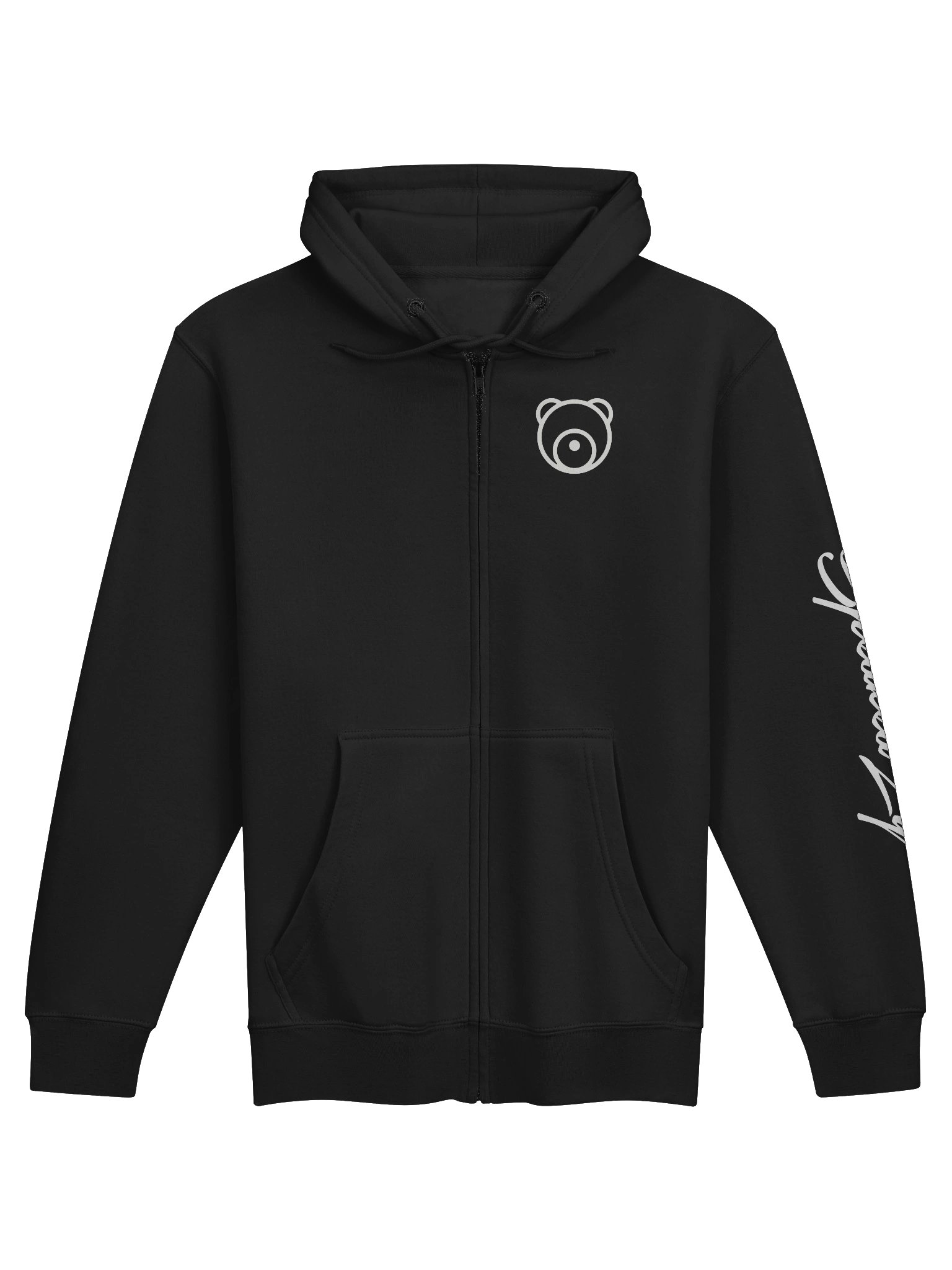 SpeakeaZy Zip-Up Hoodie White Logo product image (8)