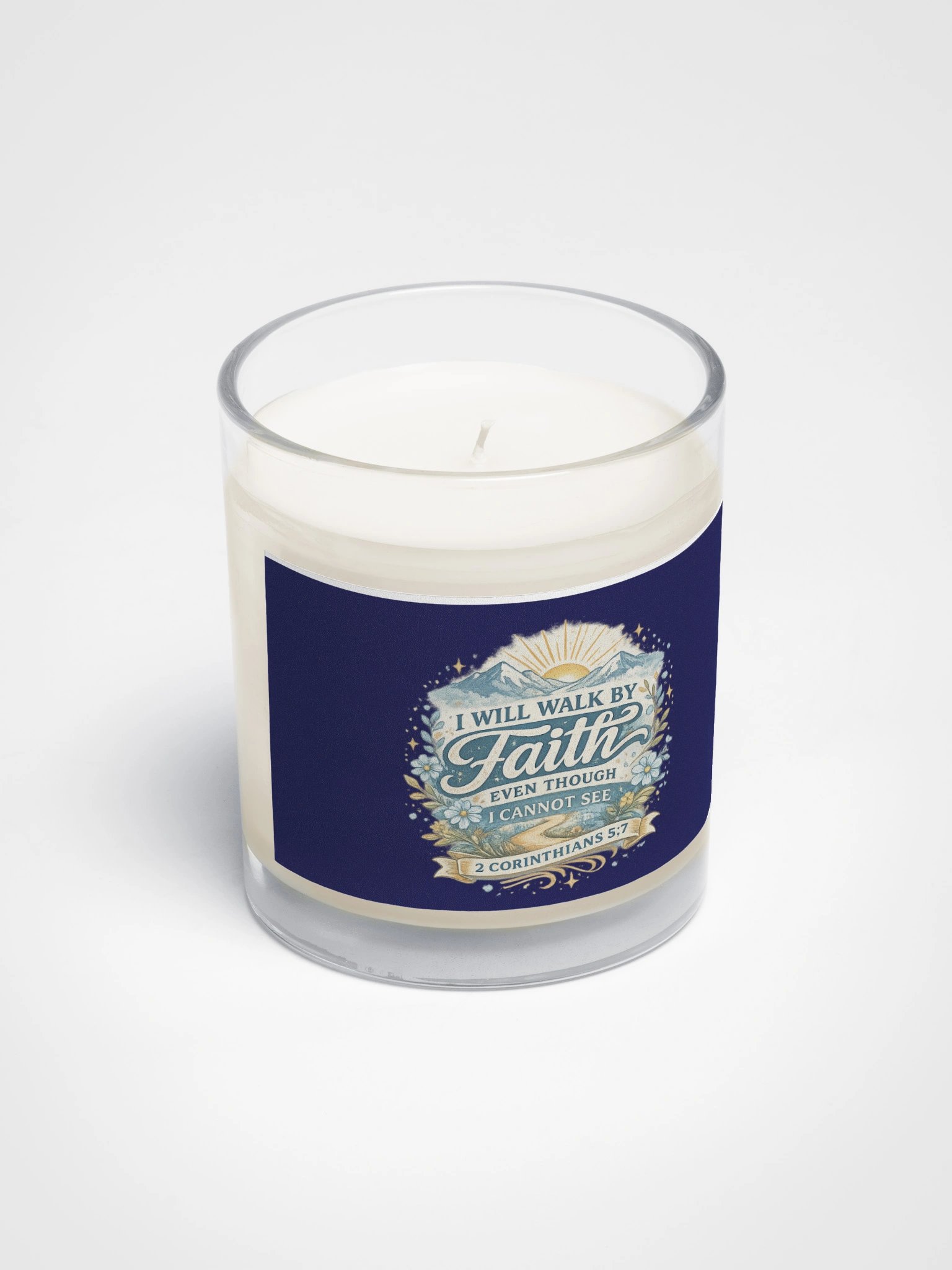 I Will Walk by Faith Even Though I Cannot See Soy Wax Candle product image (3)