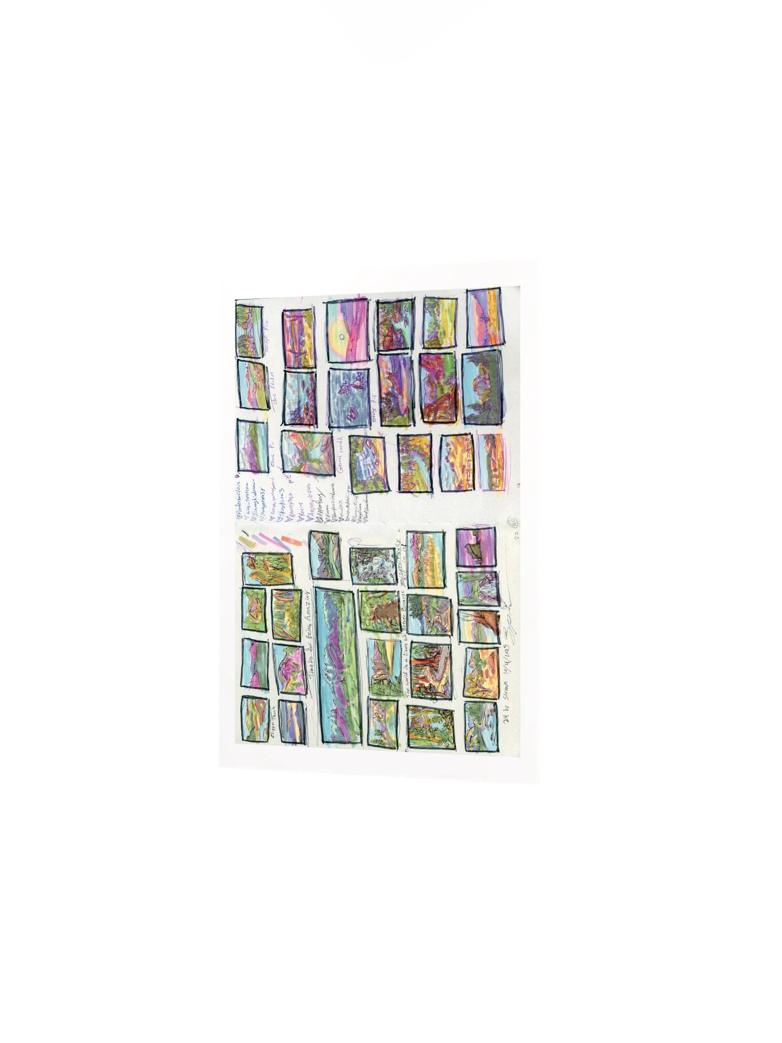 24 hr stream Thumbnail collage Print Raffle product image (3)