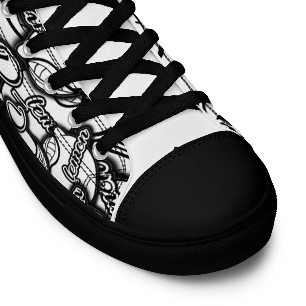 Black Sticker Pile Women's High Tops product image (9)