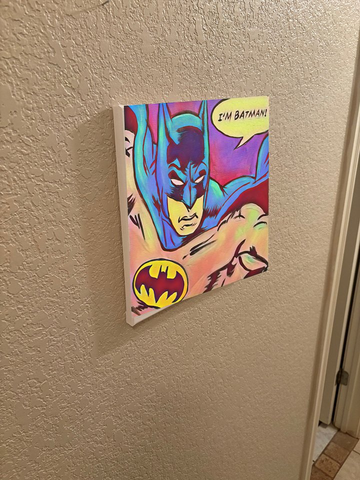 Canvas Print “I’m Batman” Colorful Art product image (2)