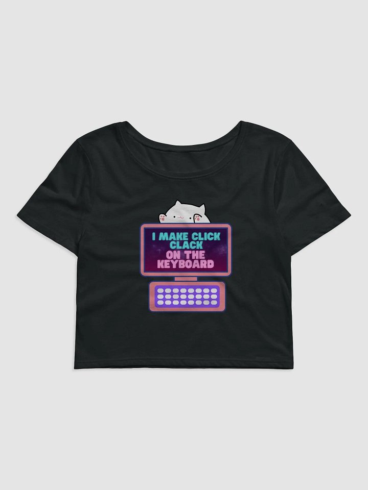 Click Clack Bongo Cat Womens Printed Crop Top product image (1)