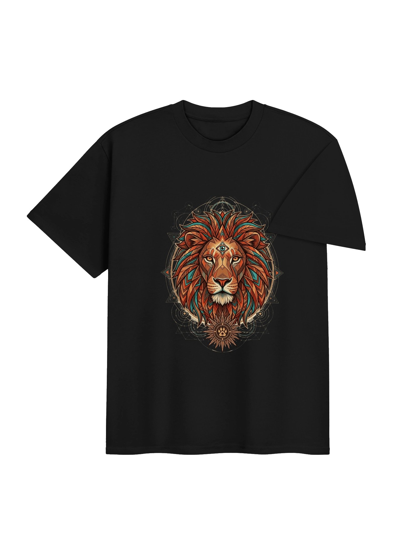 Mystic Third Eye Lion T-Shirt - Geometric Boho Mandala Lion product image (13)