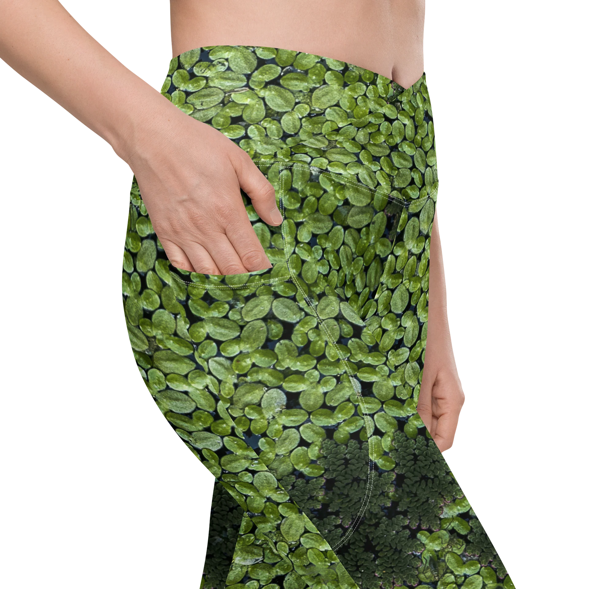 Verdant Life Women's Crossover High-Waisted Leggings with Dual Pockets product image (10)