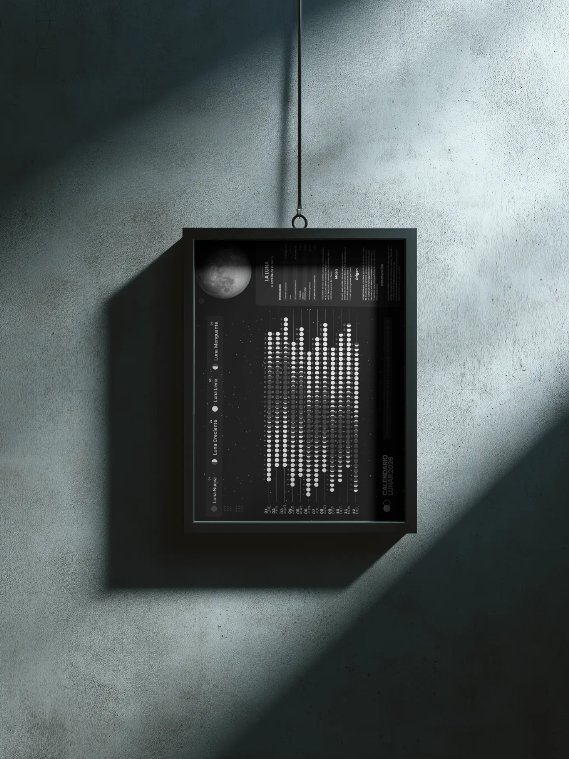 Calendario de pared de las fases lunares de 2026 product image (1)