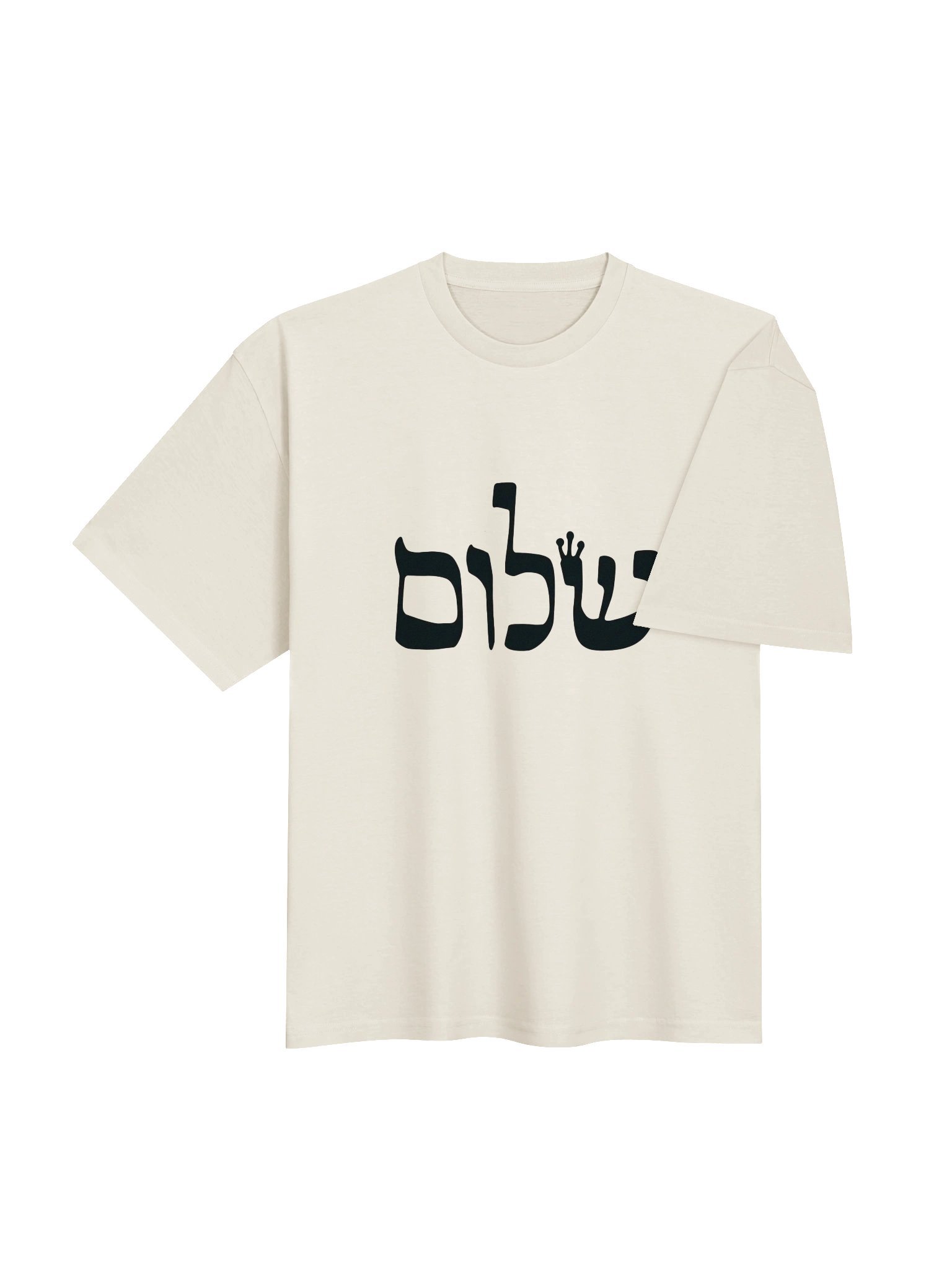 Shalom שלום Oversized Black T-Shirt product image (4)