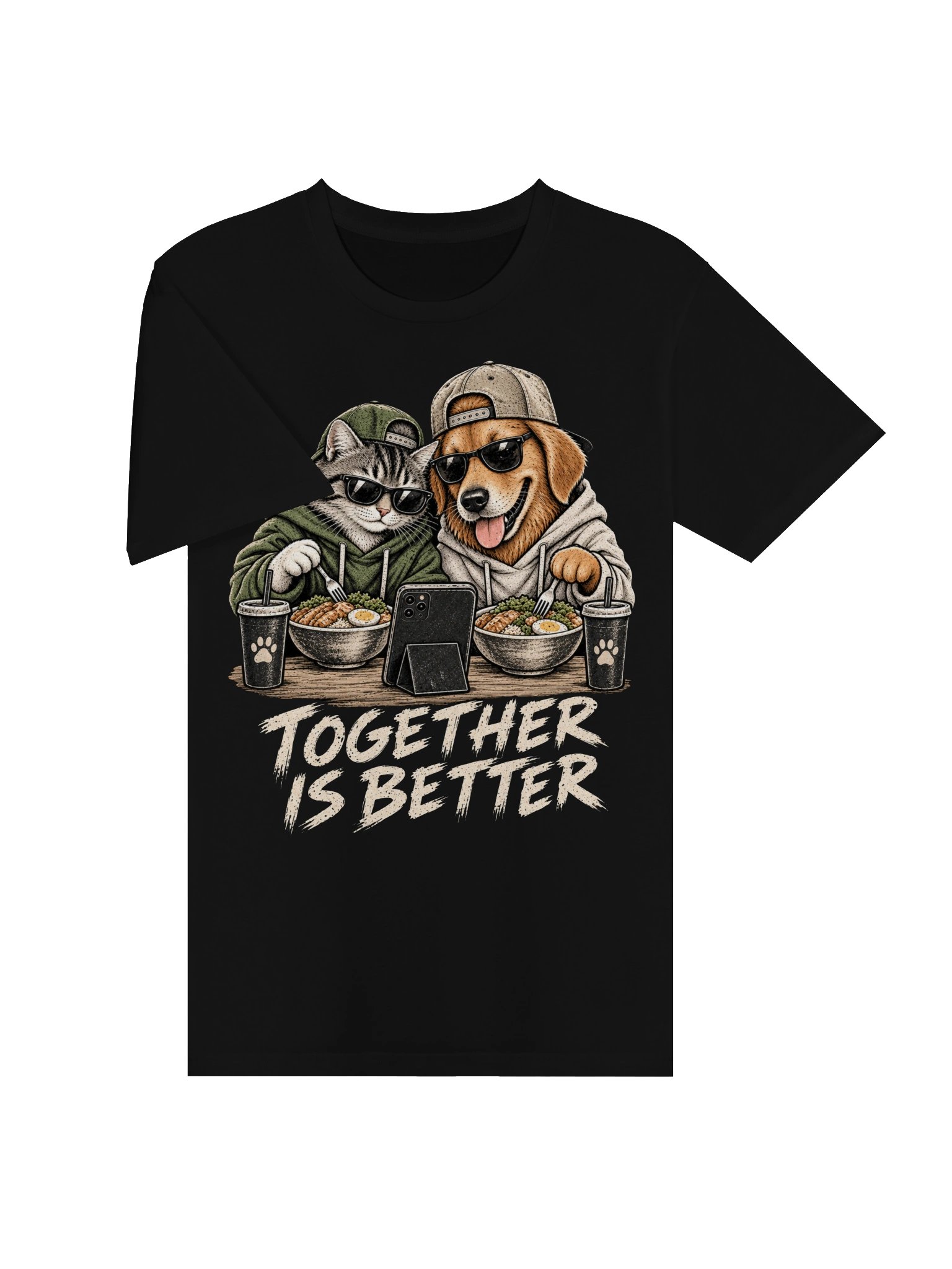 Together Is Better – Cat & Dog T-Shirt product image (12)