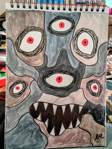 Malevolent Original Drawing 

Sometimes when I meditate I see various eyes and faces. I always believe these to be spirits. U...