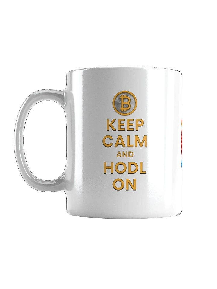 KEEP CALM AND HODL ON WHITE MUG product image (1)