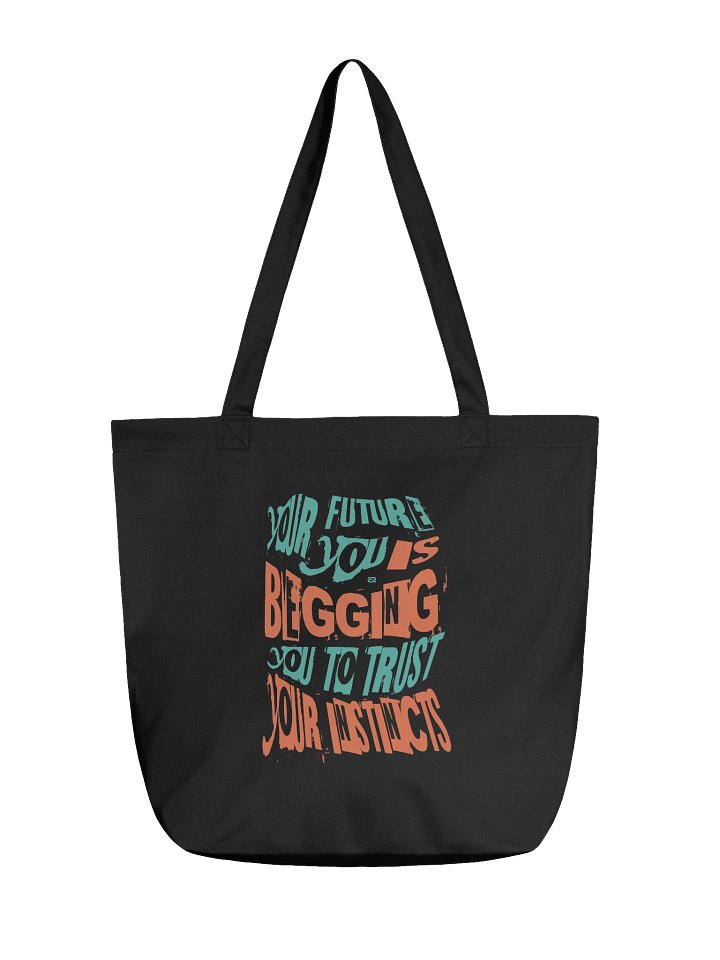 Trust Your Instincts ECO Tote-bag_ R3CVR.i mode by EQALL® Essentials_Turquoise / Orange product image (1)