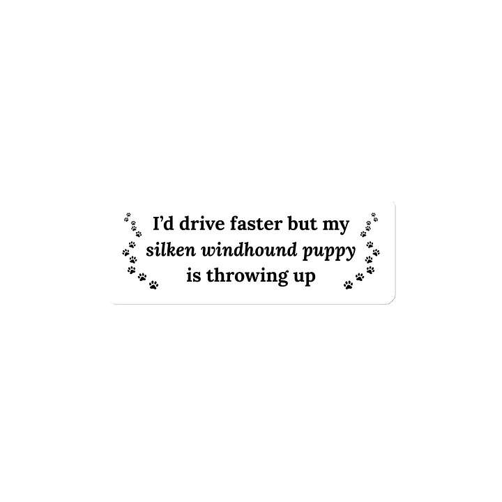 Carsick Puppy Magnet - Black & White product image (1)