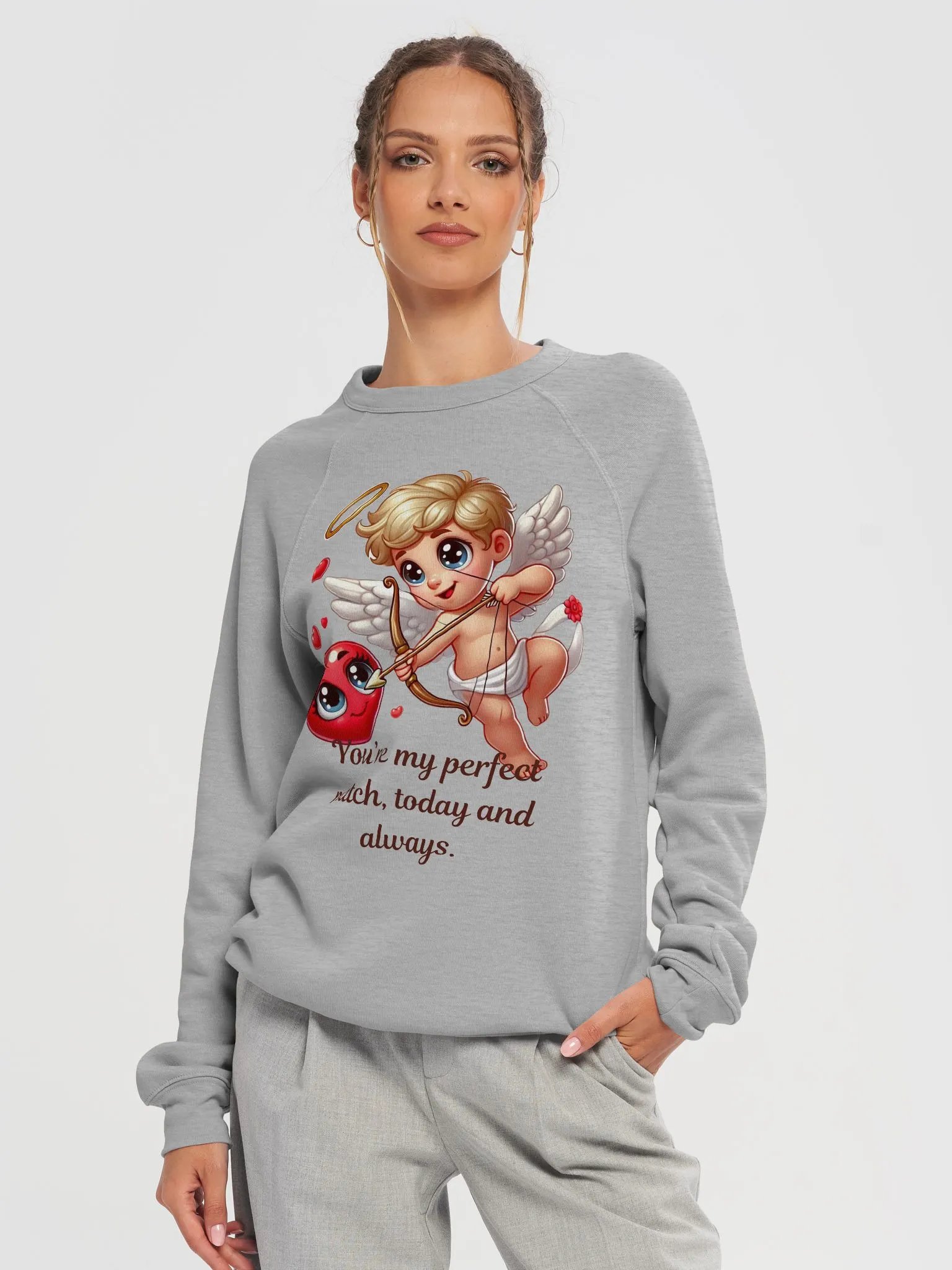 Cupid's Perfect Match Raglan Sweatshirt product image (4)