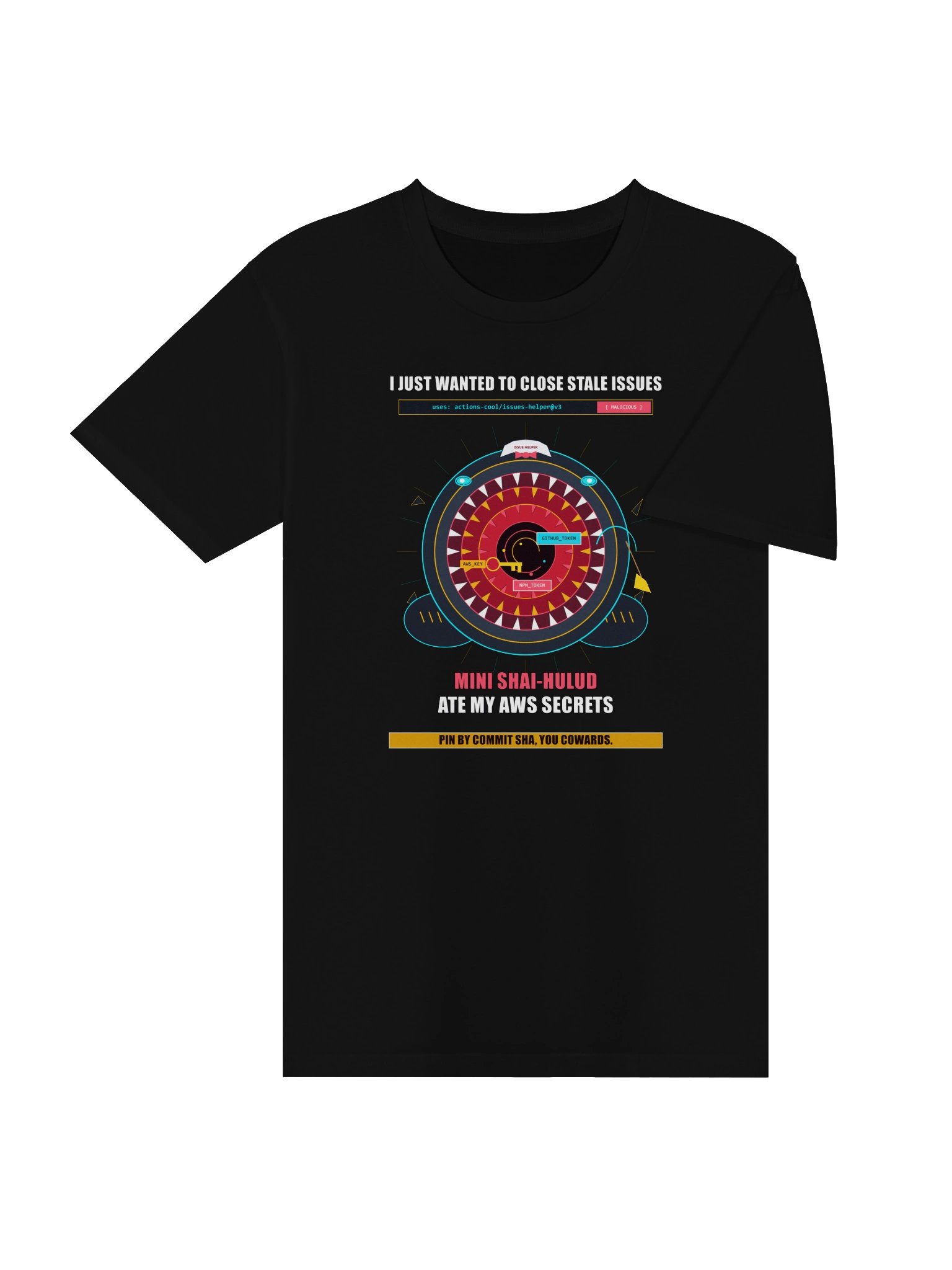 Mini Shai-Hulud: "I Just Wanted to Close Stale Issues" Heavyweight Tee product image (12)